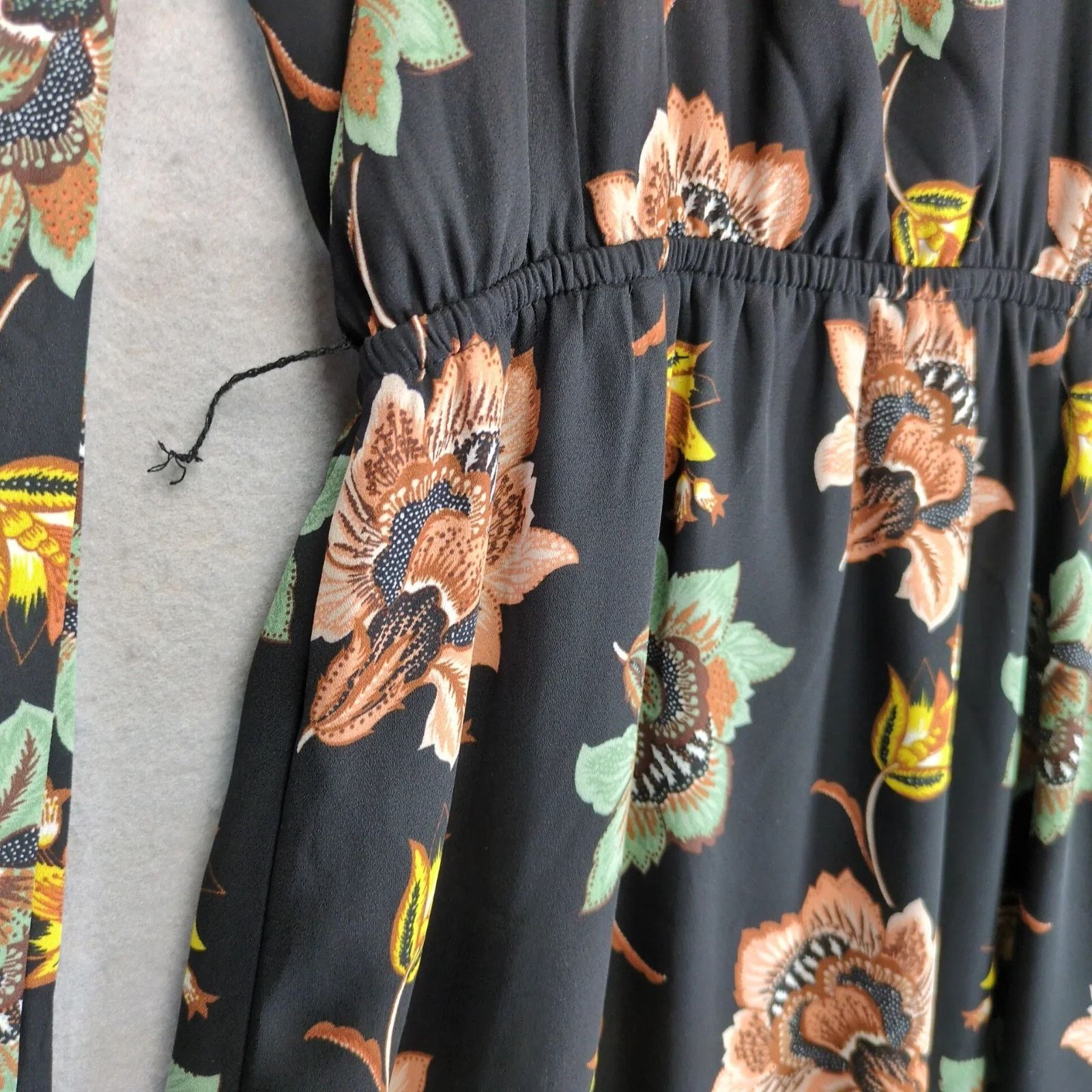 Other DR2 Black Floral High-Low Sleeveless Dress M Flowy Rayon Size M / US 6-8 / IT 42-44 - 4 Thumbnail