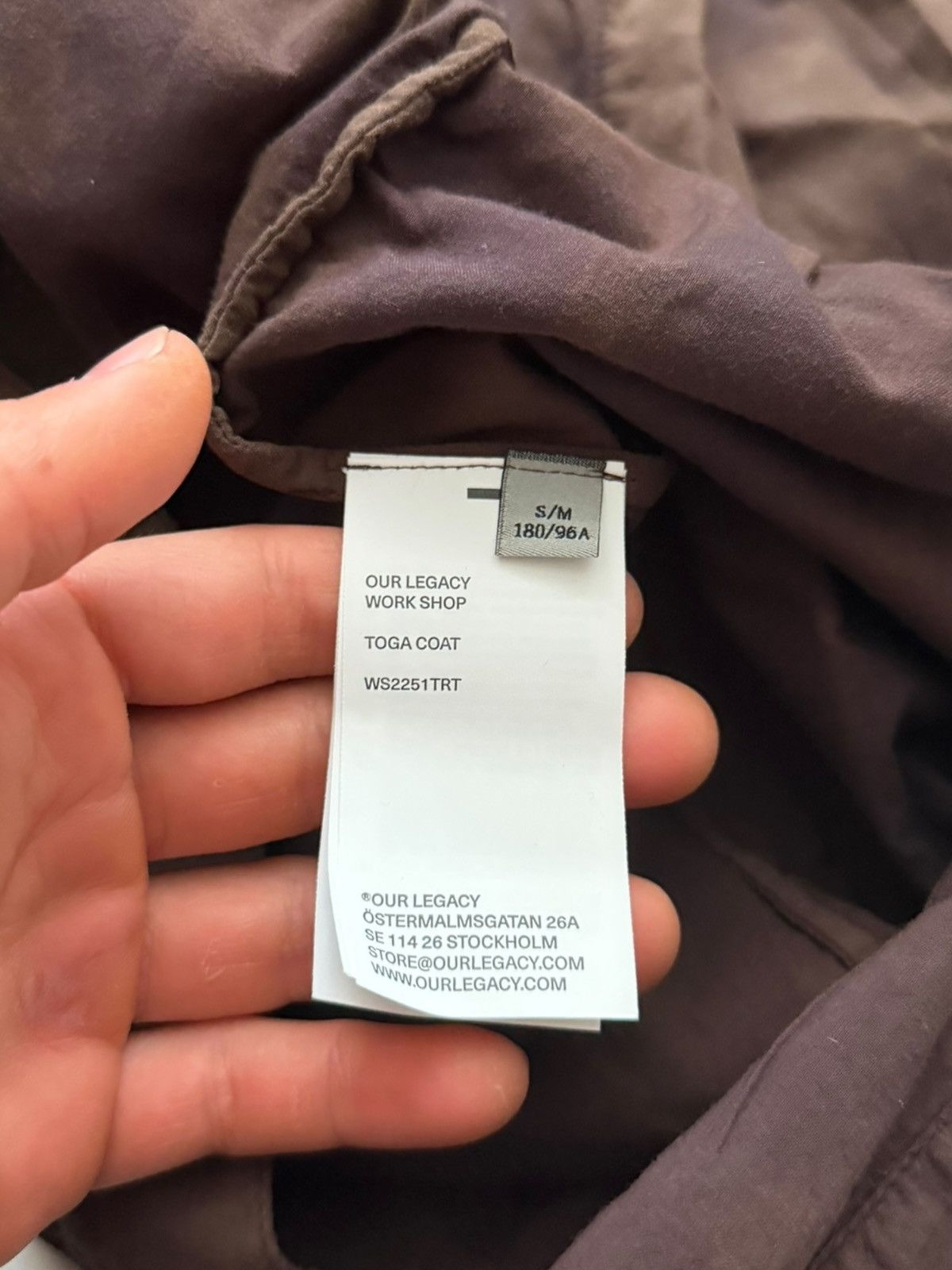 Emporio Armani × Our Legacy Overdyed Toga Brown Robe Coat Jacket Size US M / EU 48-50 / 2 - 13 Thumbnail