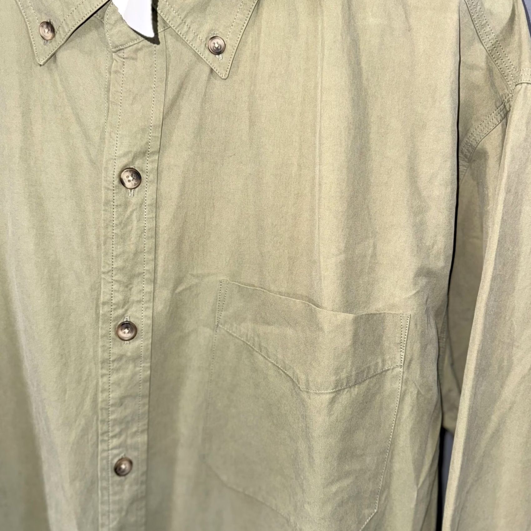 The Territory Ahead The Territory Ahead Shirt Mens XL Sage Green Silk Cotton Button-Down Long Sleeve Size US XL / EU 56 / 4 - 4 Thumbnail