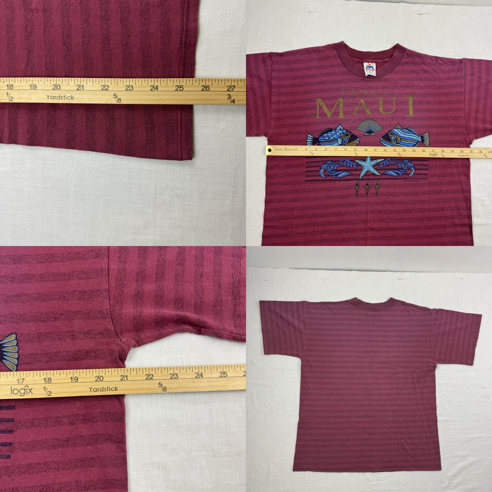 Vintage Vintage Miller Hawaii Fish T-Shirt Adult Large Red Ocean Nature 90s USA Mens Size US L / EU 52-54 / 3 - 8 Thumbnail