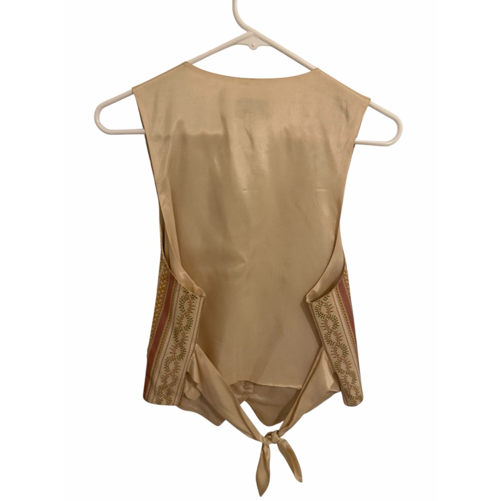 Other Casual Corner Ivory Pink V-Neck Tie Back Sleeveless Vest Size M / US 6-8 / IT 42-44 - 10 Thumbnail