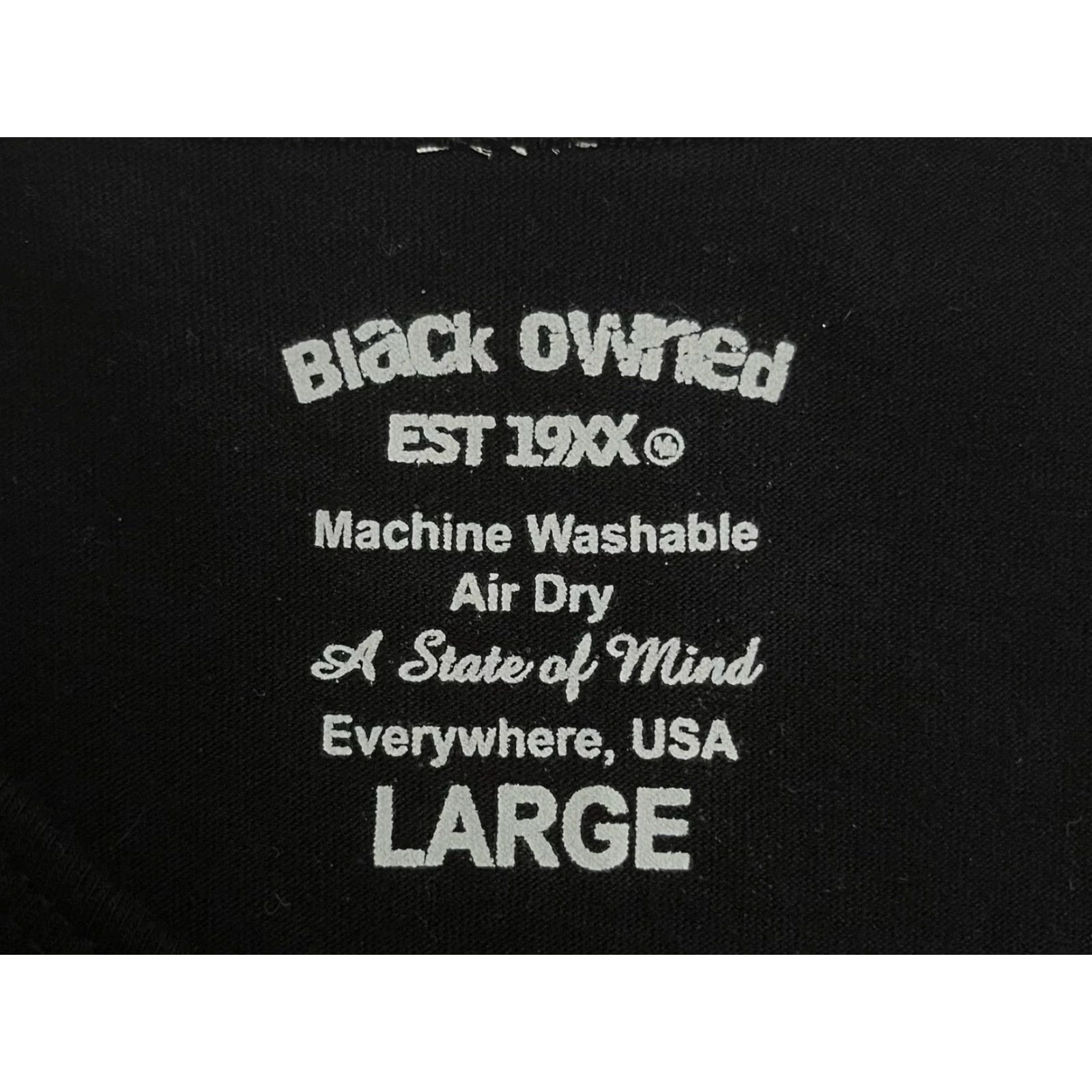 Vintage VINTAGE BLACK OWNED Tank Shirt Mens L Black 2019 Graphic Double Sided White Screen Print Size US L / EU 52-54 / 3 - 3 Thumbnail