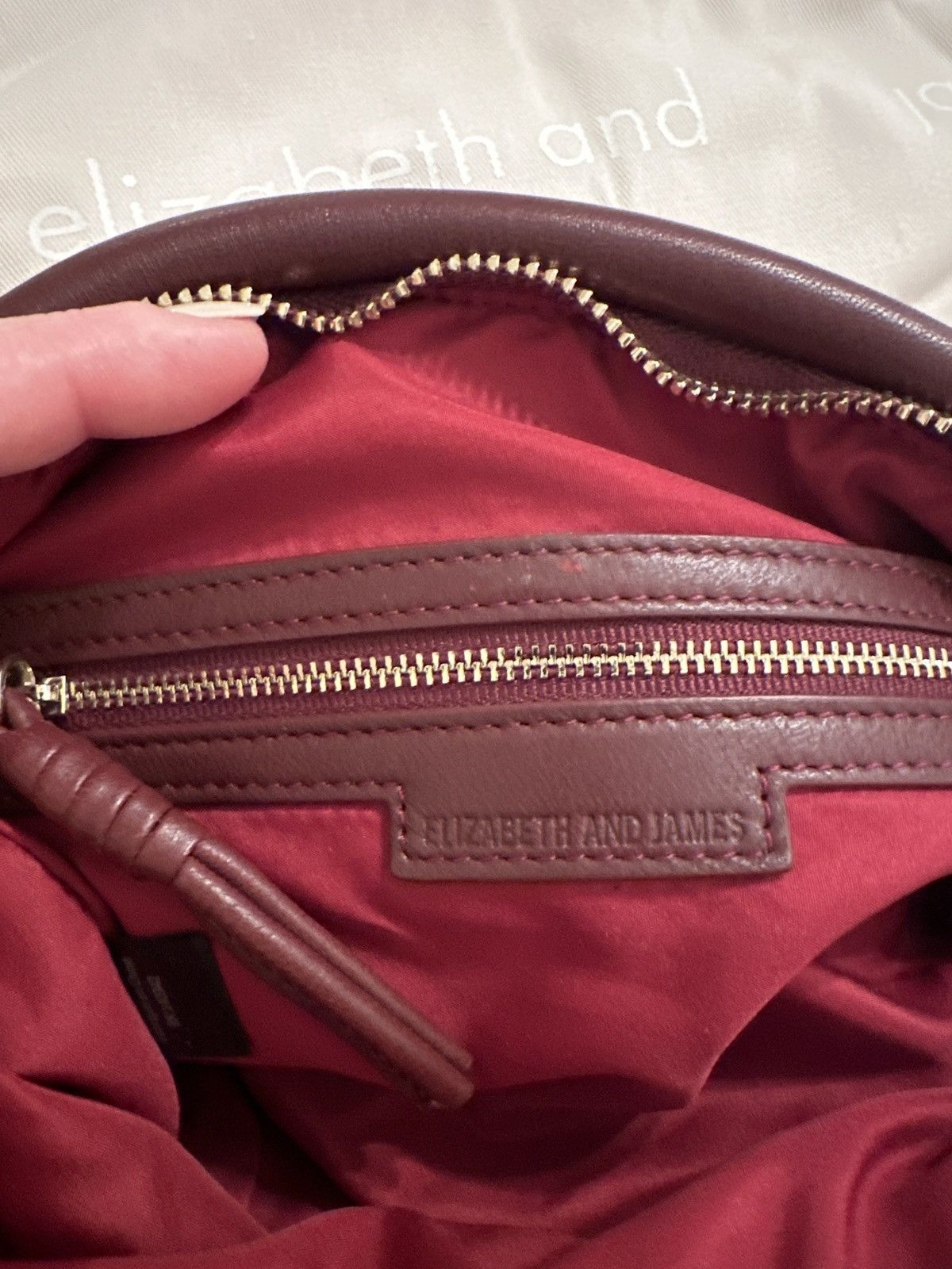 Elizabeth and James Elizabeth and James Burgundy Leather Bag Size ONE SIZE - 7 Thumbnail