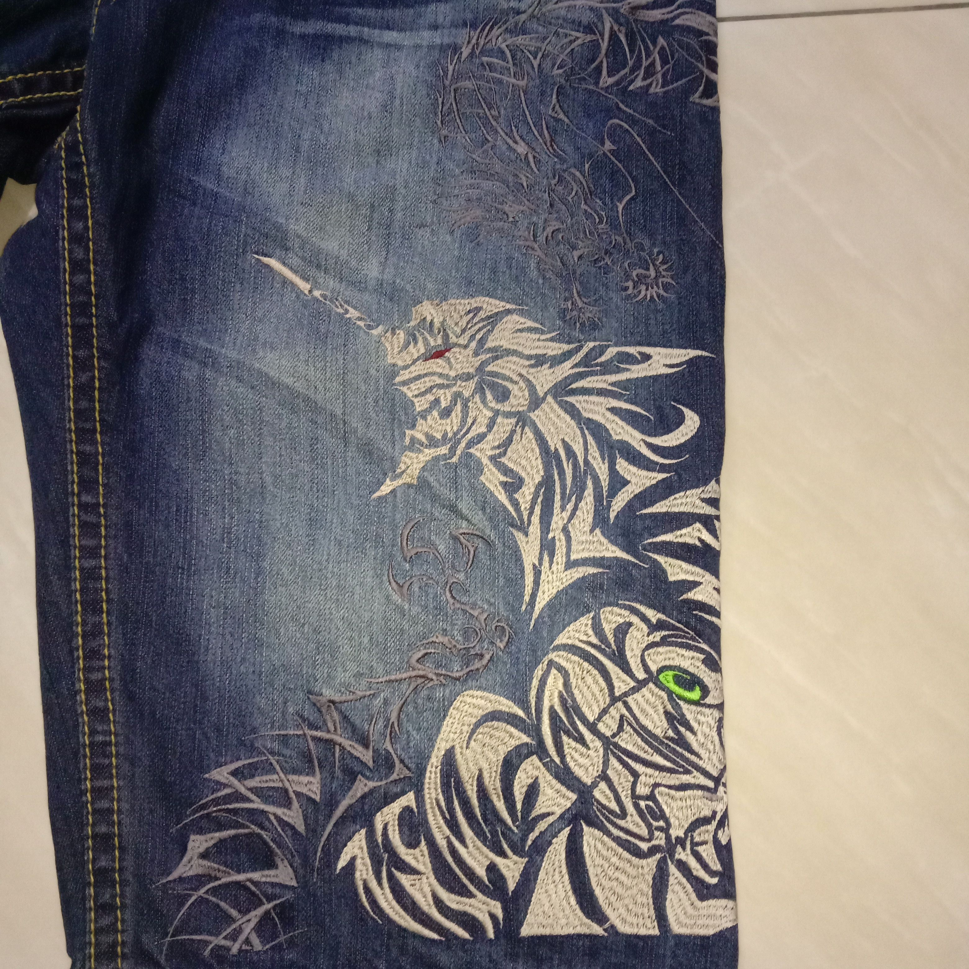 Anime × Cartoon Network × Japanese Brand Jeans Nishiki x Neon Genesis Evangelion Anime Manga Rare 00s Size US 32 / EU 48 - 6 Thumbnail