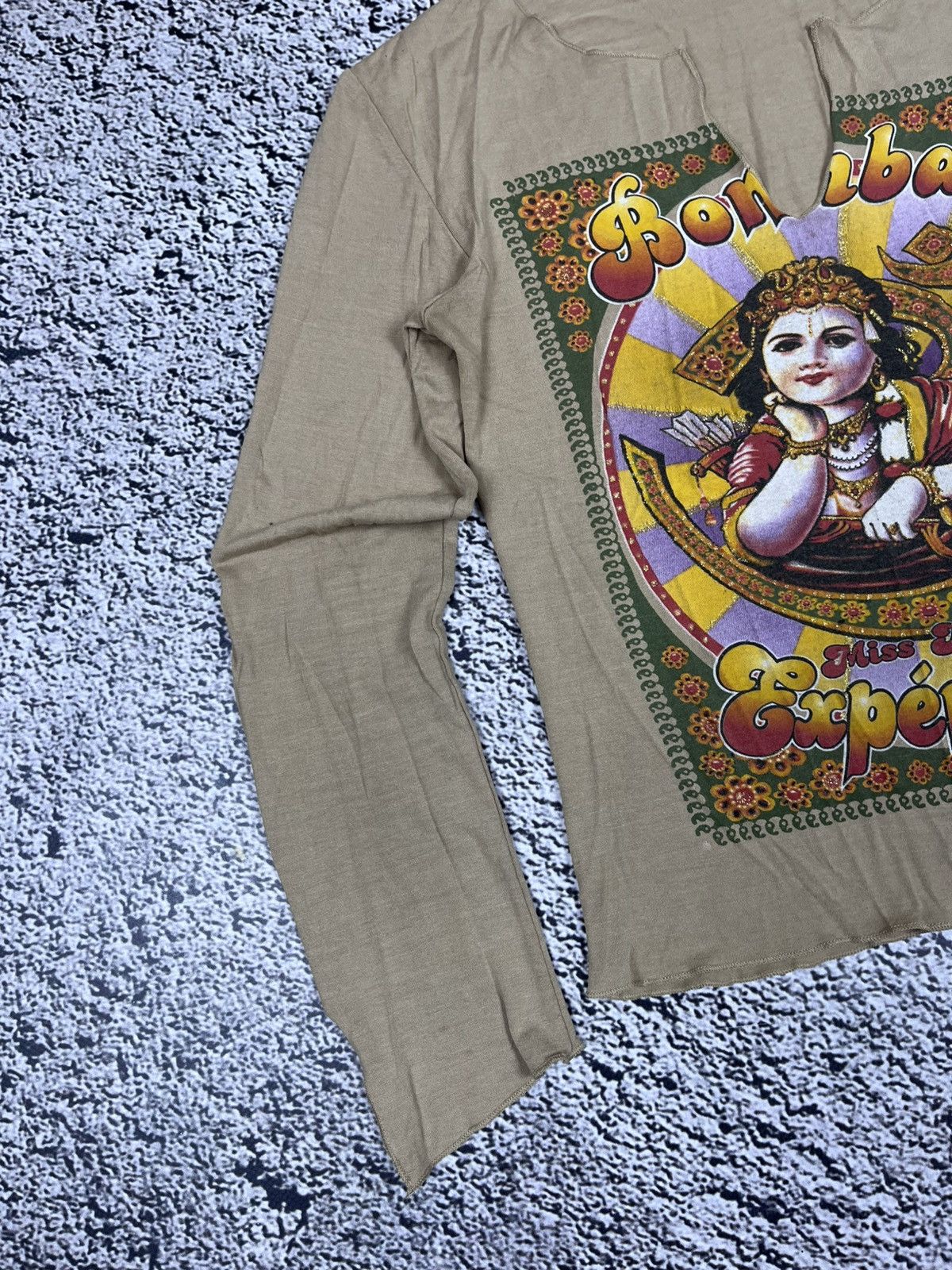 Japanese Brand Vintage Y2K Bombay v neck longsleeve top japanese logo Size S / US 4 / IT 40 - 3 Thumbnail