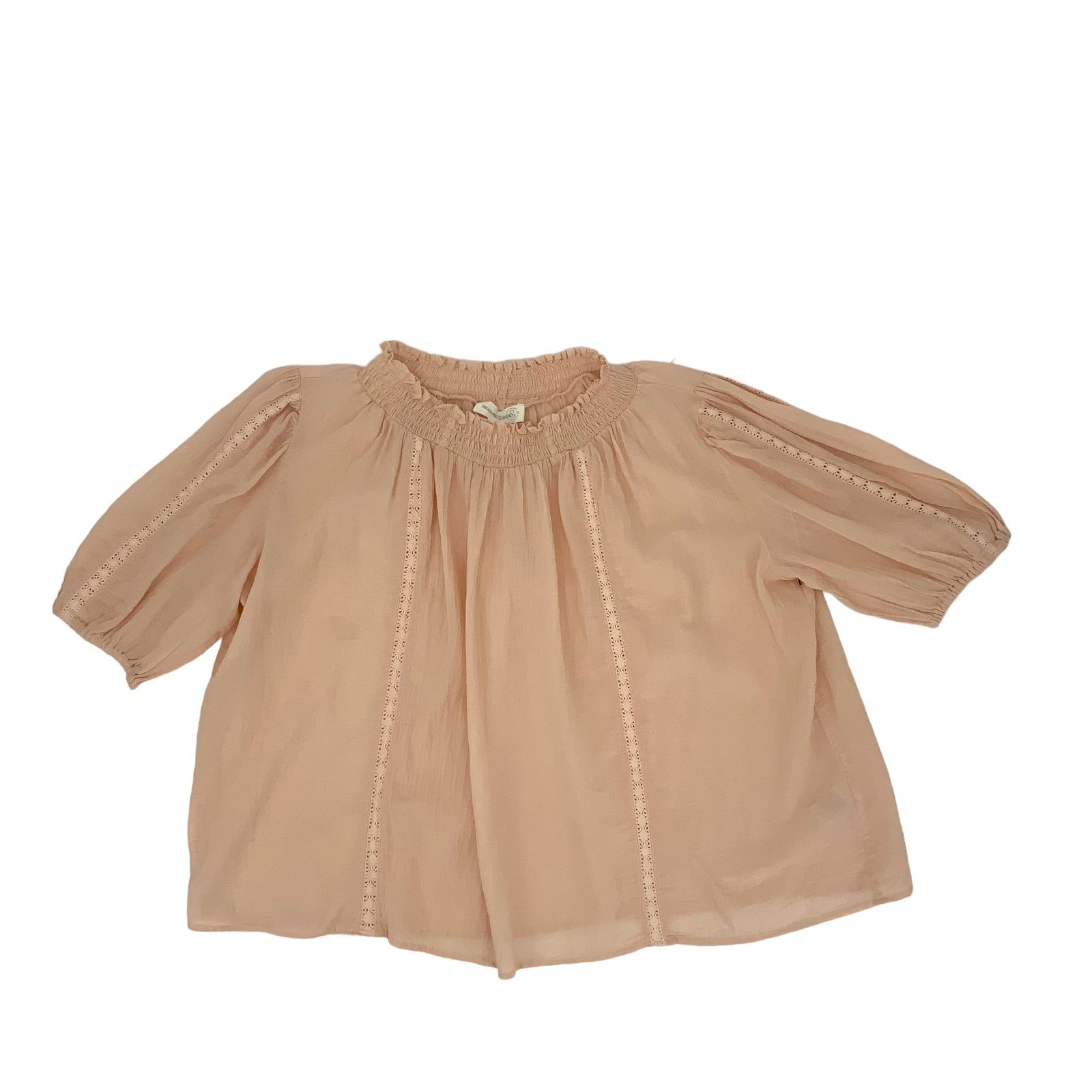 Treasure & Bond Treasure & Bond Pink Smocked Off Shoulder Blouse Medium NWOT Size M / US 6-8 / IT 42-44 - 2 Thumbnail