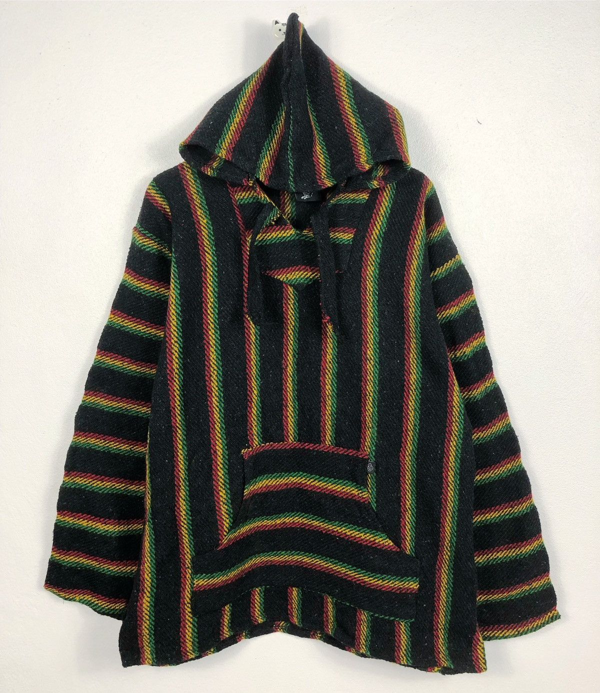 image of Mexican Threads x Vintage Baja Billy's Rasta Mexican Drug Rugs Hoodie, Men's (Size XL)