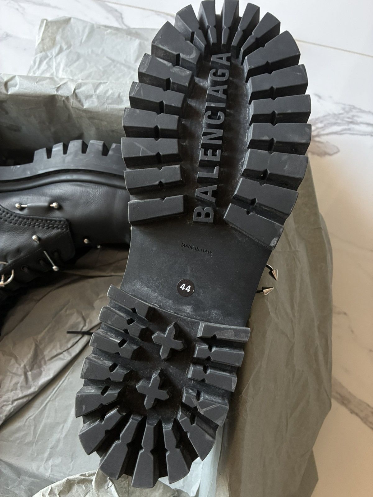Balenciaga Pierced Strike Distressed Boots Size US 11 / EU 44 - 7 Thumbnail