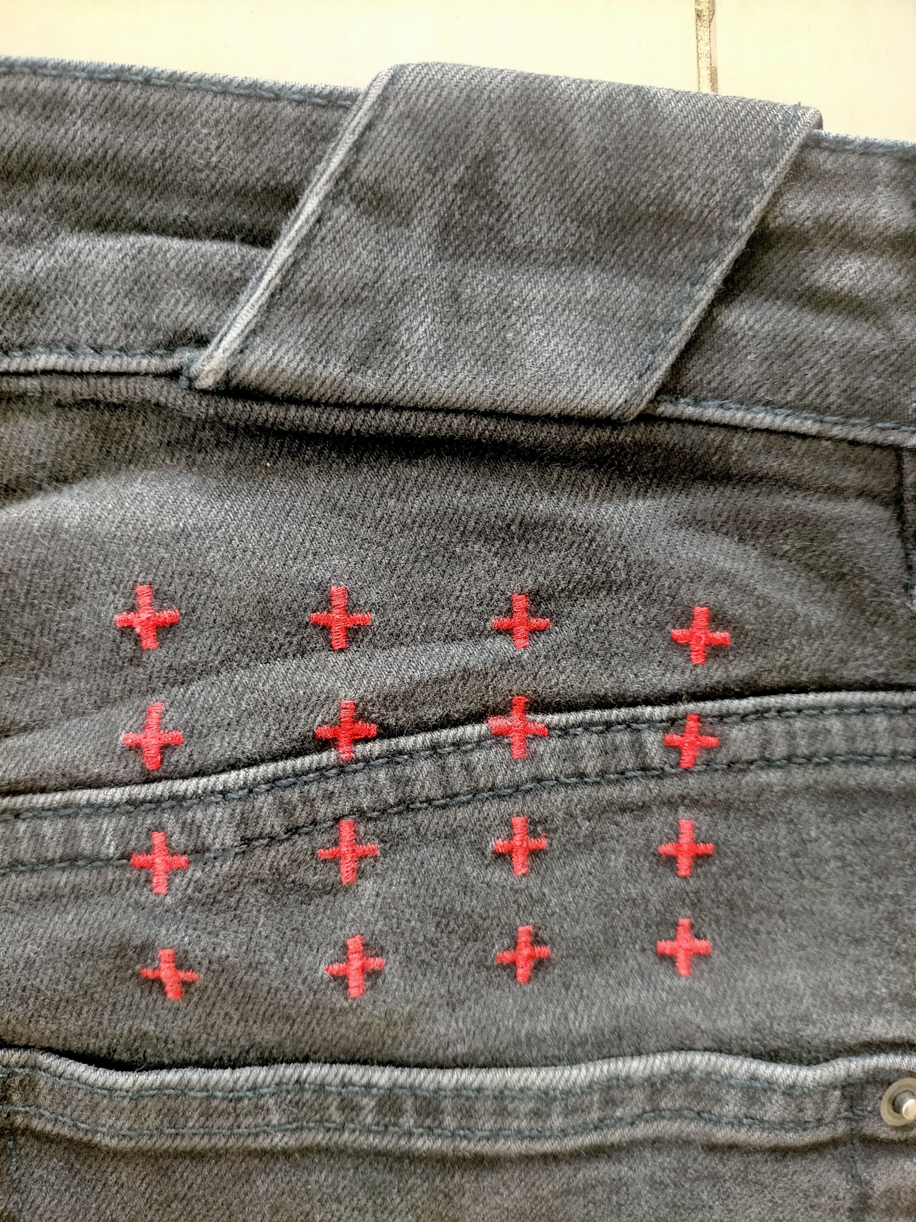 Ksubi Ksubi Jeans Stretch Black/Red Denim Size US 32 / EU 48 - 20 Thumbnail