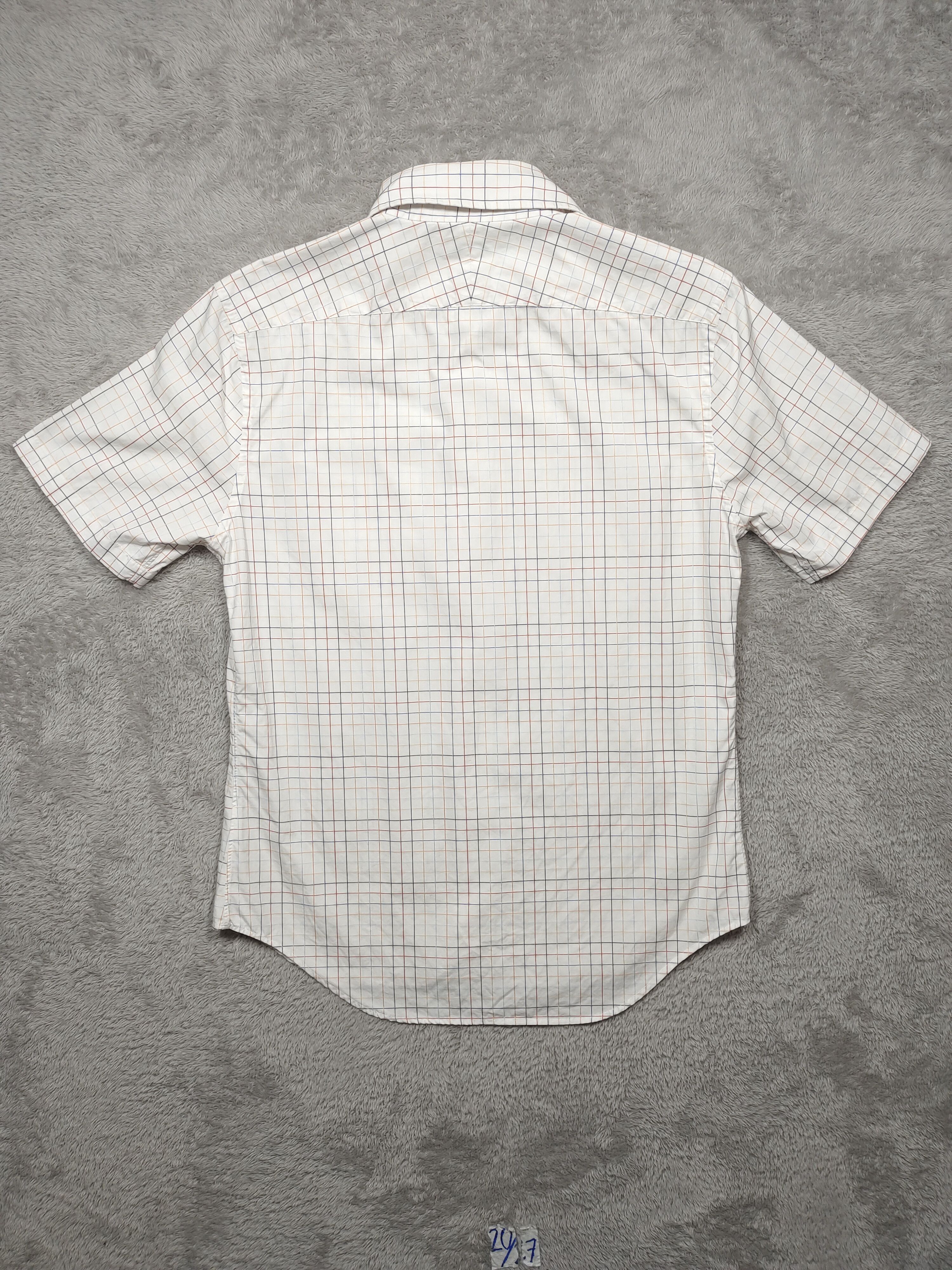 Designer PAUL SMITH BUTTON UP MULTICOLOR CHECKERD SHORT SLEEVE SHIRT Size US M / EU 48-50 / 2 - 2 Thumbnail
