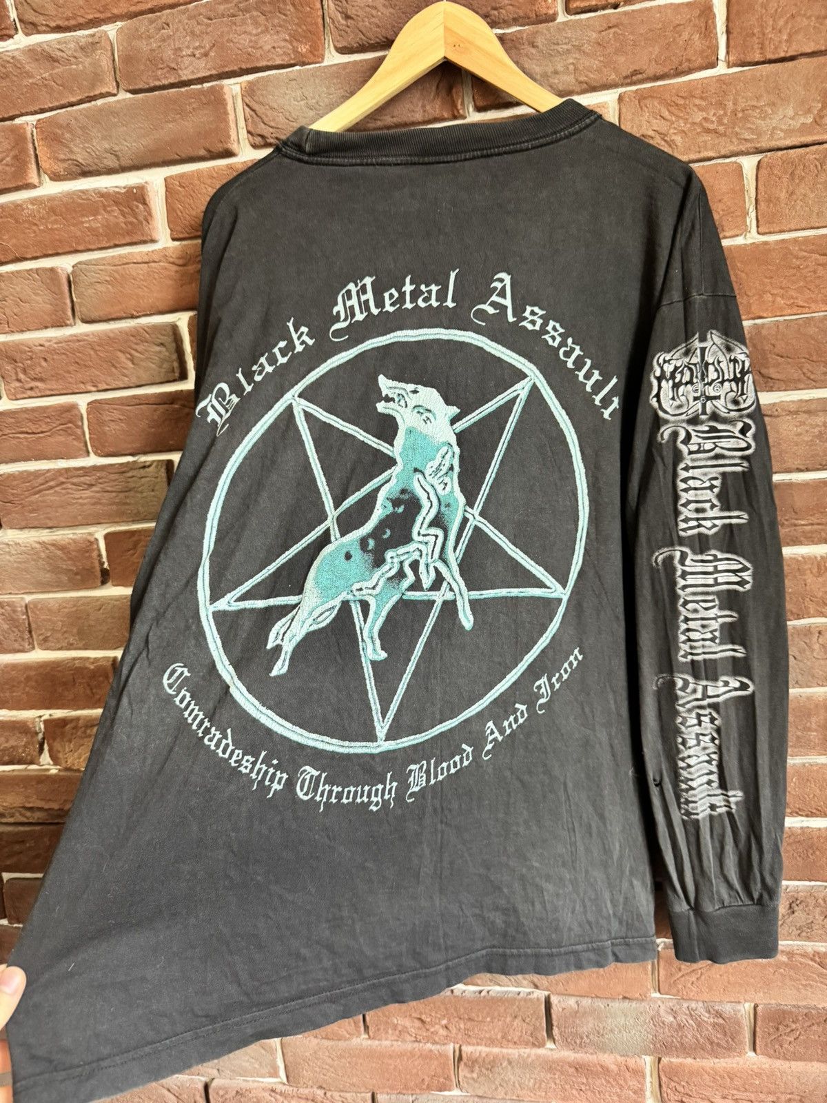 Band Tees Rare Vintage 90s Marduk Black Metal Assault XL Band Tee Size US XL / EU 56 / 4 - 10 Thumbnail
