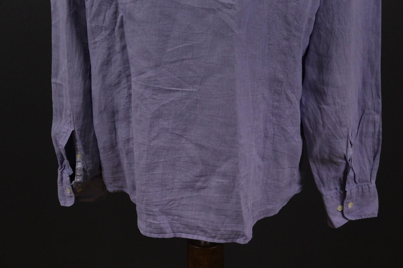 Designer Hackett London Slim Fit Linen Oxford Shirt Size XXL /2XL Size US XXL / EU 58 / 5 - 7 Thumbnail