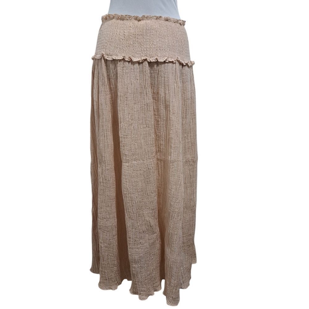 Zimmermann Zimmermann Bayou Elegant Shirred Crinckled Cotton Blend Crea Size 28" / US 6 / IT 42 - 3 Thumbnail