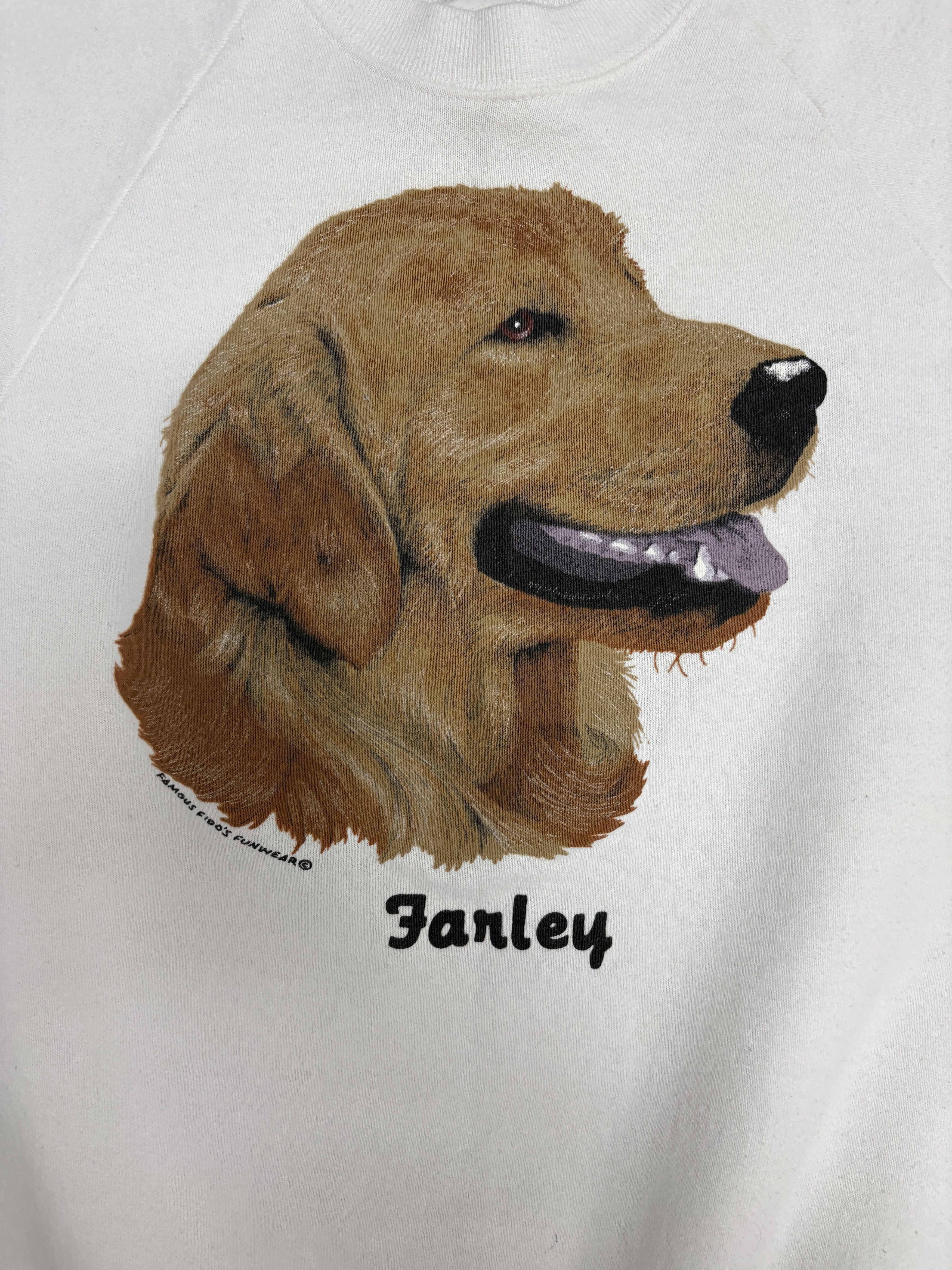 Vintage Fido's Famous Funwear Farley Vintage White Crewneck Sweater Size US L / EU 52-54 / 3 - 2 Thumbnail