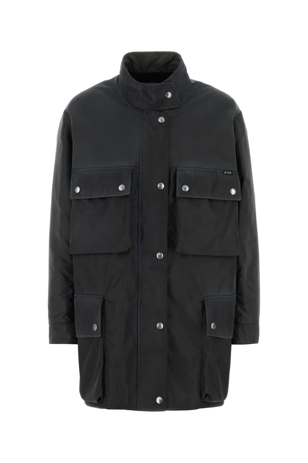 Prada Charcoal Re-Nylon Jacket Size XS / US 0-2 / IT 36-38 - 1 Thumbnail