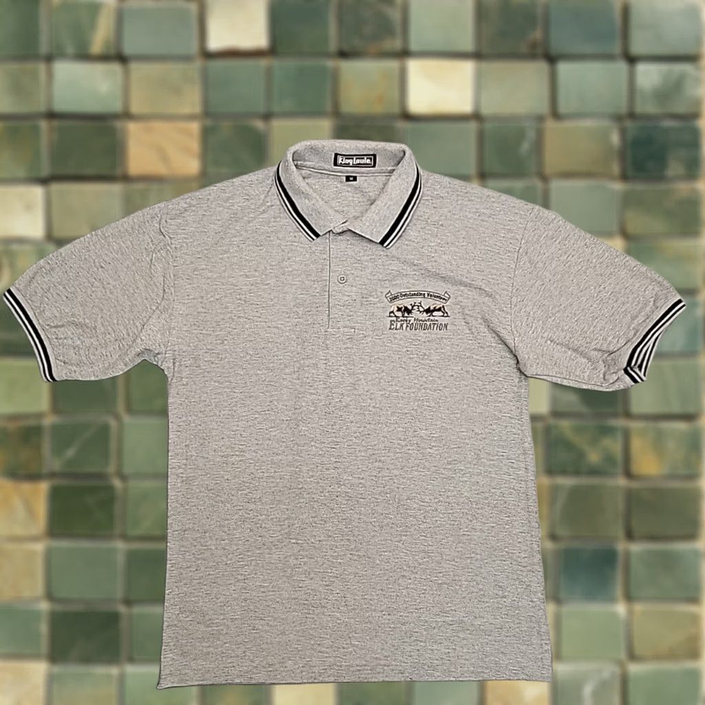 Vintage VINTAGE Rocky Mountain Elk Foundation Shirt Mens M Gray Polo RMEF Made in USA Y2K Size US M / EU 48-50 / 2 - 1 Thumbnail