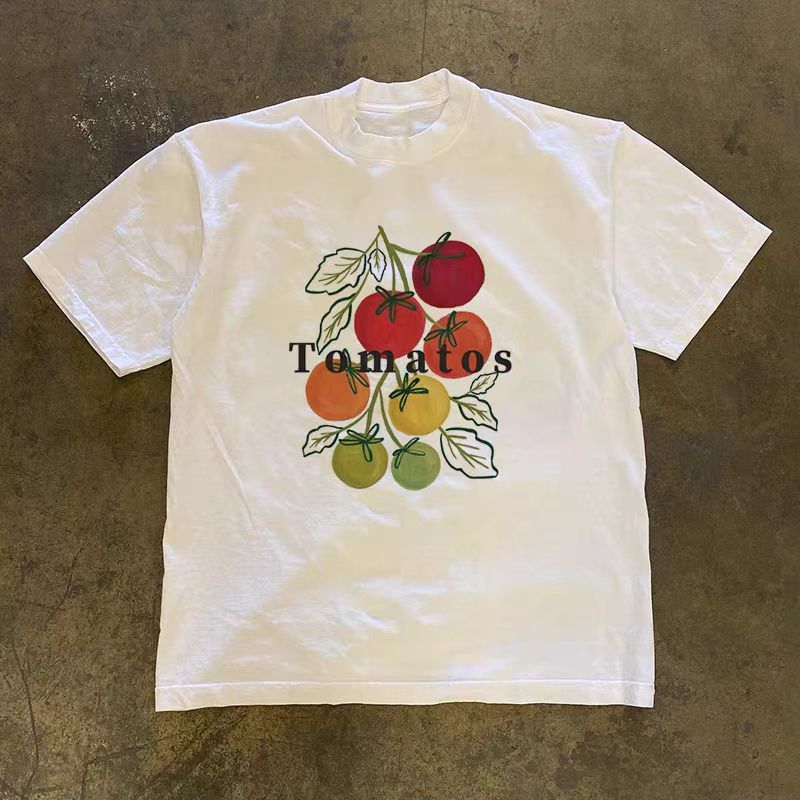 Vintage Casual Retro Tomato Print T-shirt Size US M / EU 48-50 / 2 - 1 Thumbnail