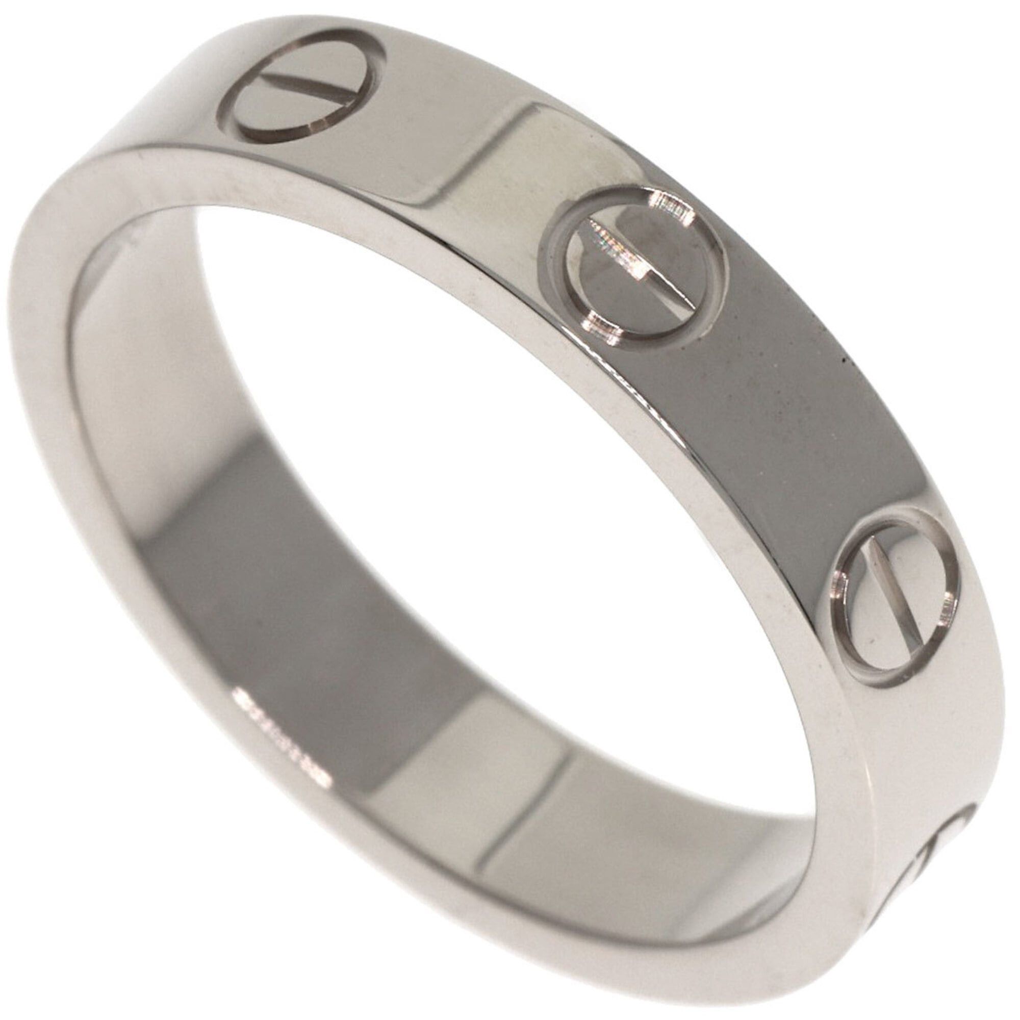 Cartier Cartier Mini Love Ring #47, 18K White Gold, Women's Ring, CARTIER Size ONE SIZE - 1 Thumbnail