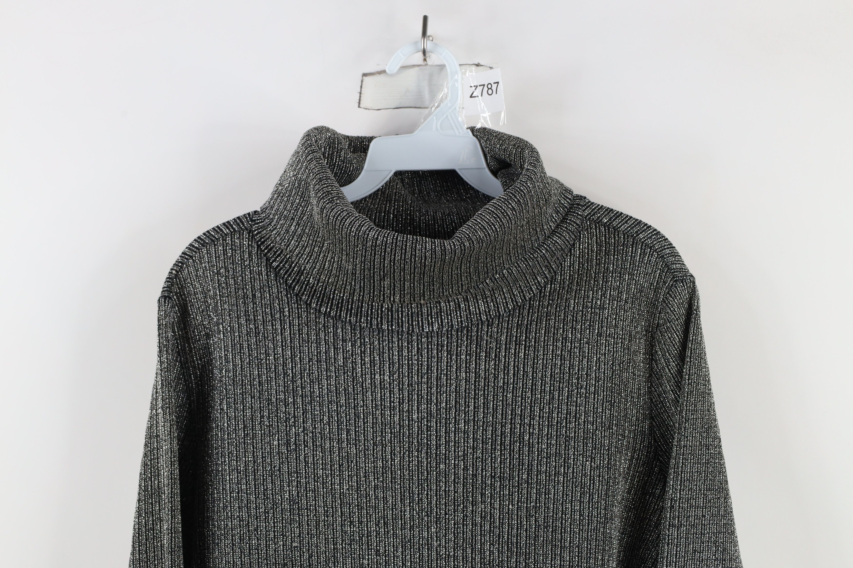 Vintage Vintage 70s Streetwear Ribbed Knit Turtleneck Shirt USA Size L / US 10 / IT 46 - 2 Thumbnail