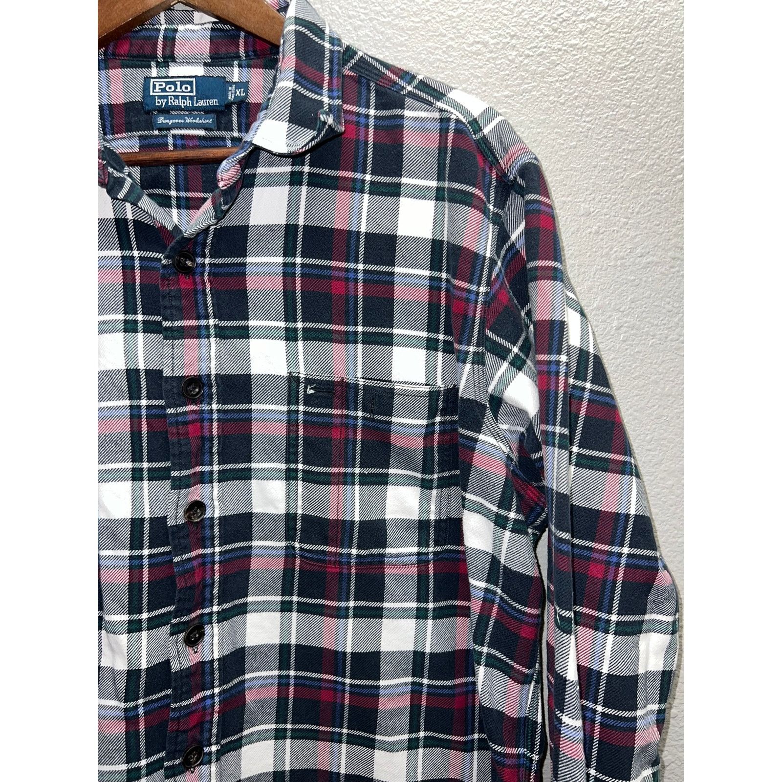 Polo Ralph Lauren Polo by Ralph Lauren Dungaree Workshirt Long Sleeve Shirt XL Size US XL / EU 56 / 4 - 2 Thumbnail