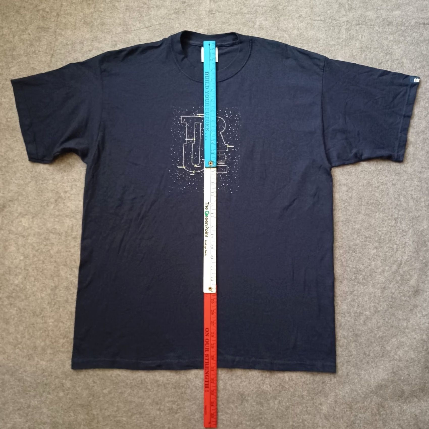Hanes VINTAGE Hanes Beefy-T T-Shirt Mens XL Navy Graphic Short Sleeve USA Made Shirt Boys Girls Mens Size US XL / EU 56 / 4 - 7 Thumbnail