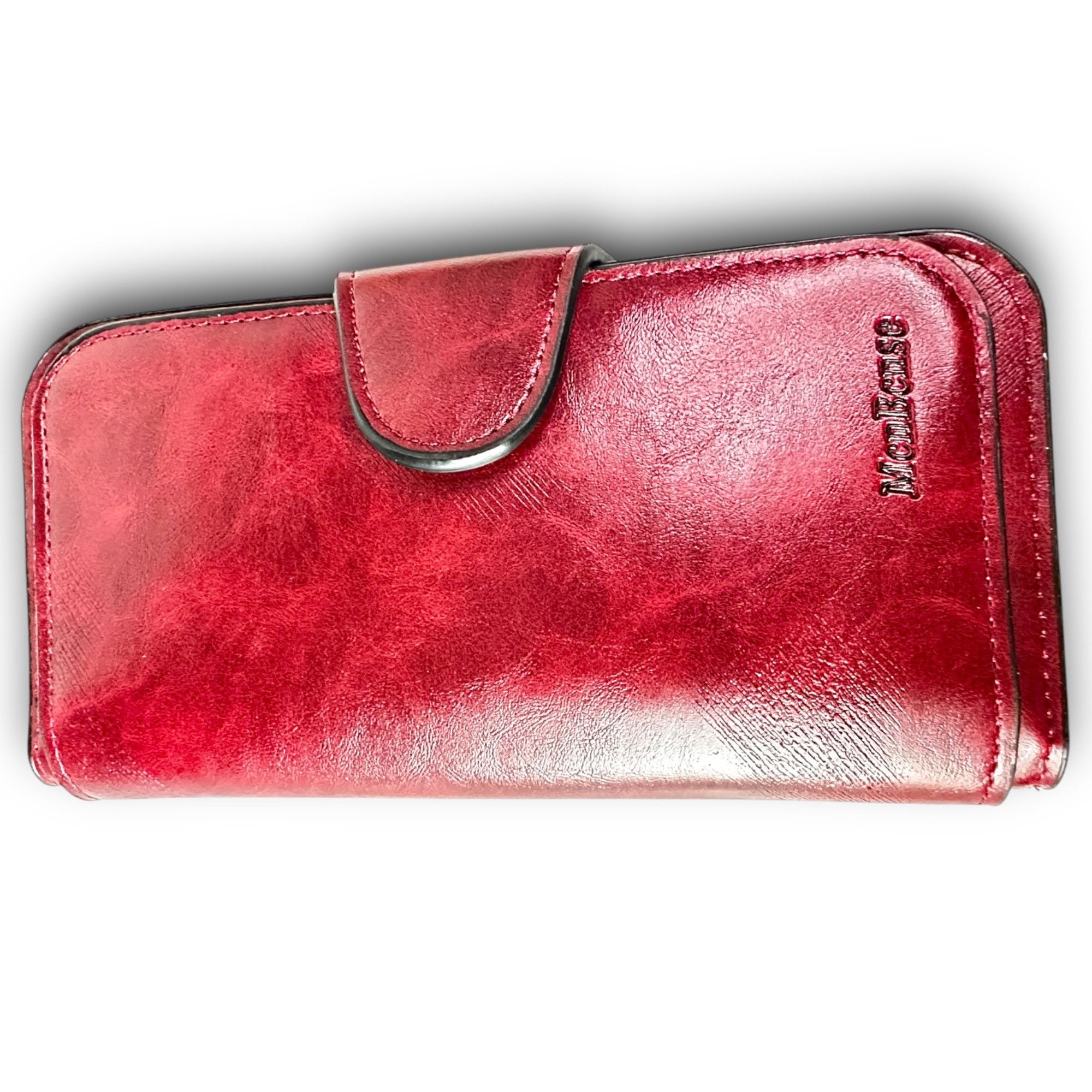 Other MenSense Burgandy Genuine Leather Wallet Card Slots ID Windo Size ONE SIZE - 1 Thumbnail