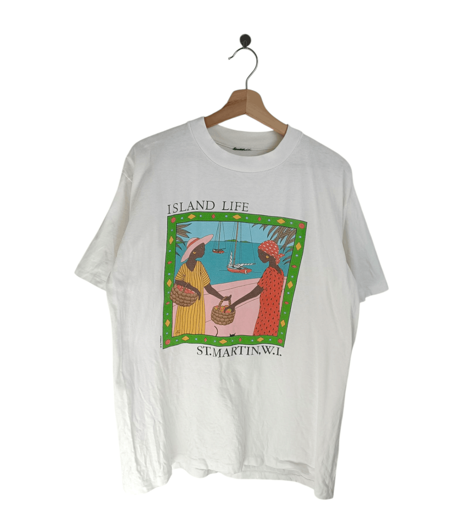 Vintage VINTAGE 90'S ISLAND LIFE ST MARTIN ART TEE VERY RARE Size US L / EU 52-54 / 3 - 1 Thumbnail