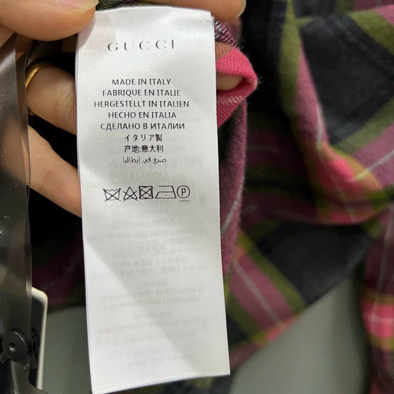 Gucci Gucci Plaid Floral Embroidery Shirt 46 Size-2506 Size US M / EU 48-50 / 2 - 3 Thumbnail