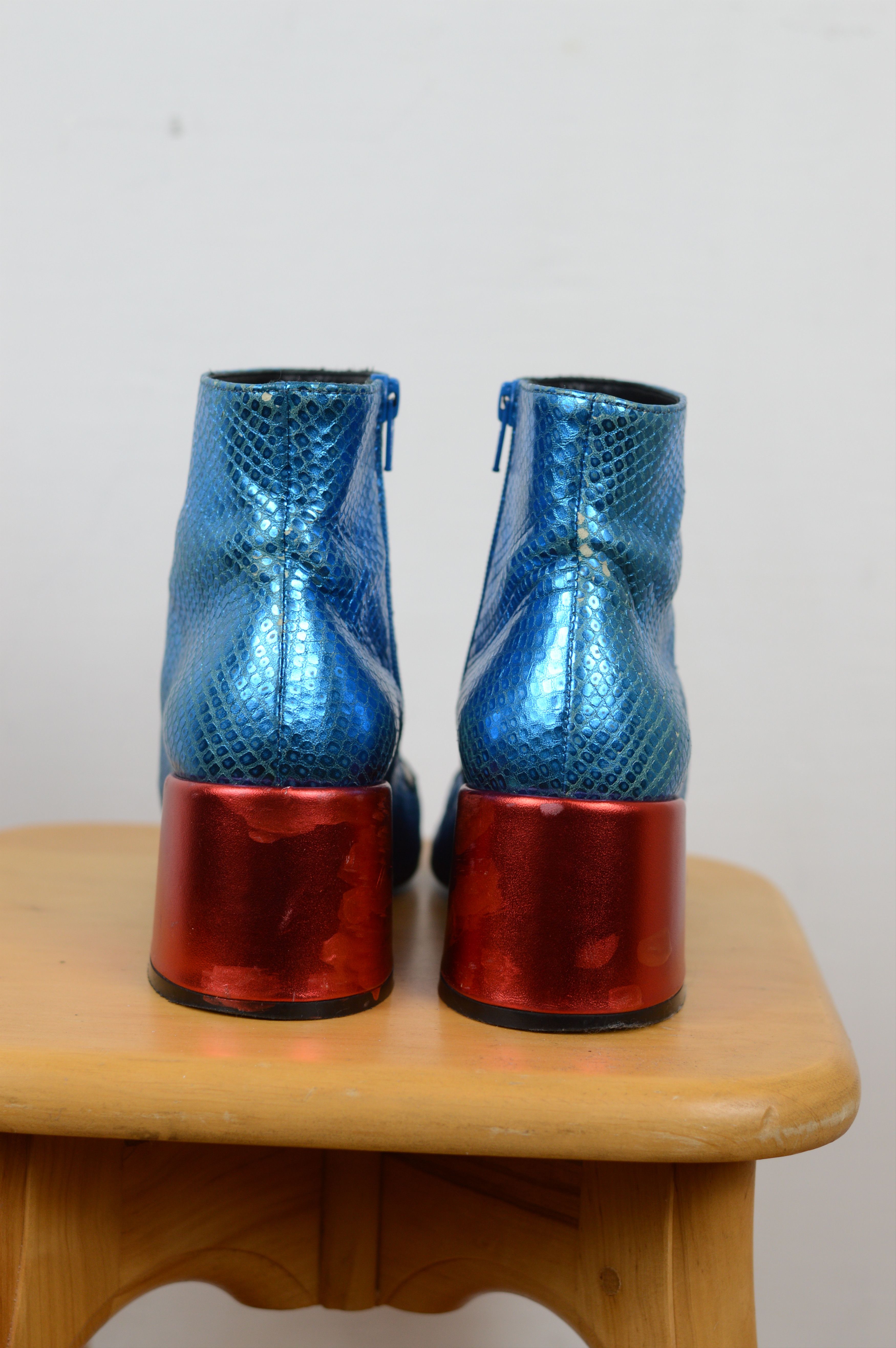 Maison Margiela MM6 Maison Martin Margiela Snakeskin Leather Ankle Boots Size US 5.5 / IT 35.5 - 8 Thumbnail