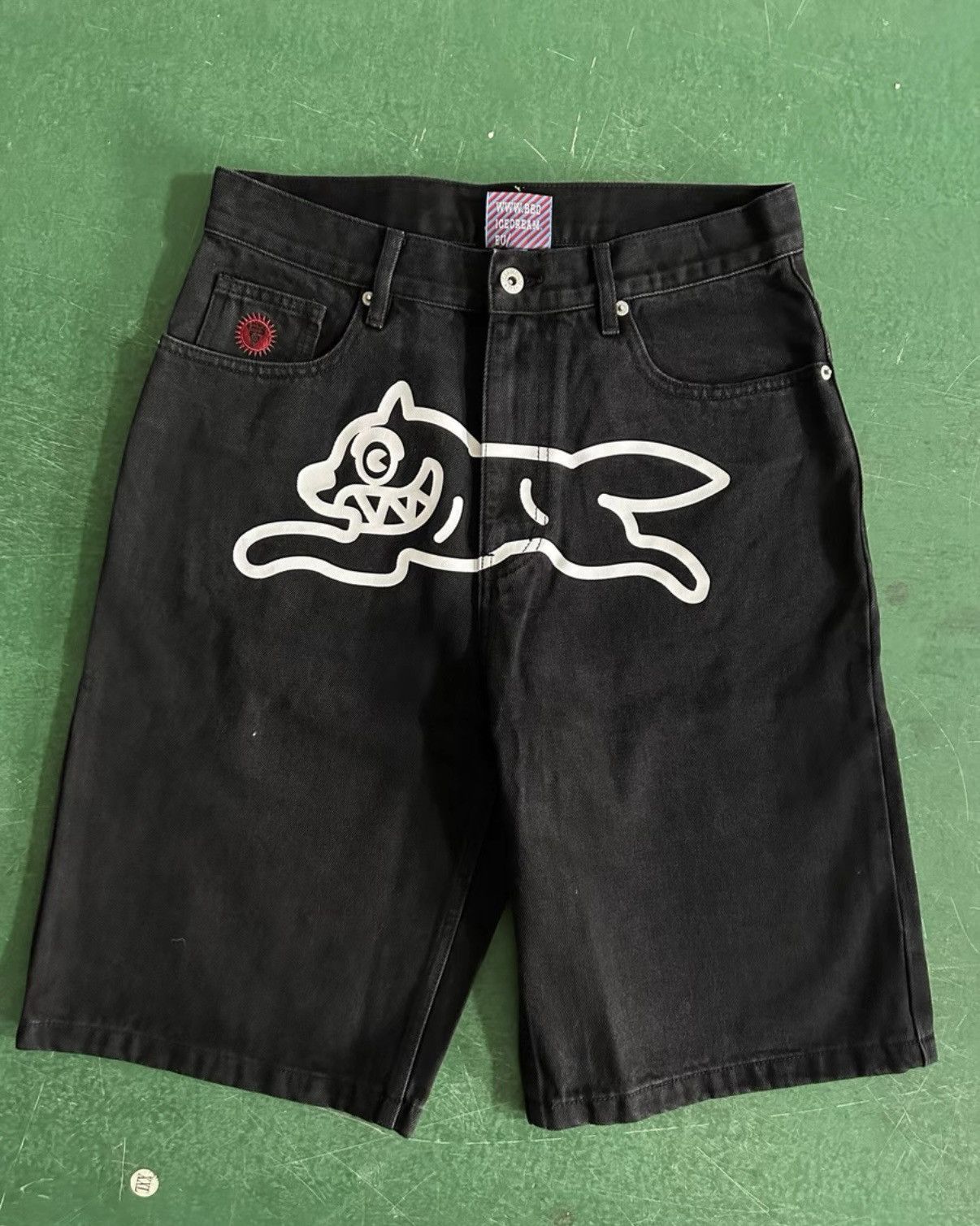 Billionaire Boys Club Billionaire Boys Club BBC ICECREAM Flying Dog Denim Shorts Size US 32 / EU 48 - 6 Thumbnail