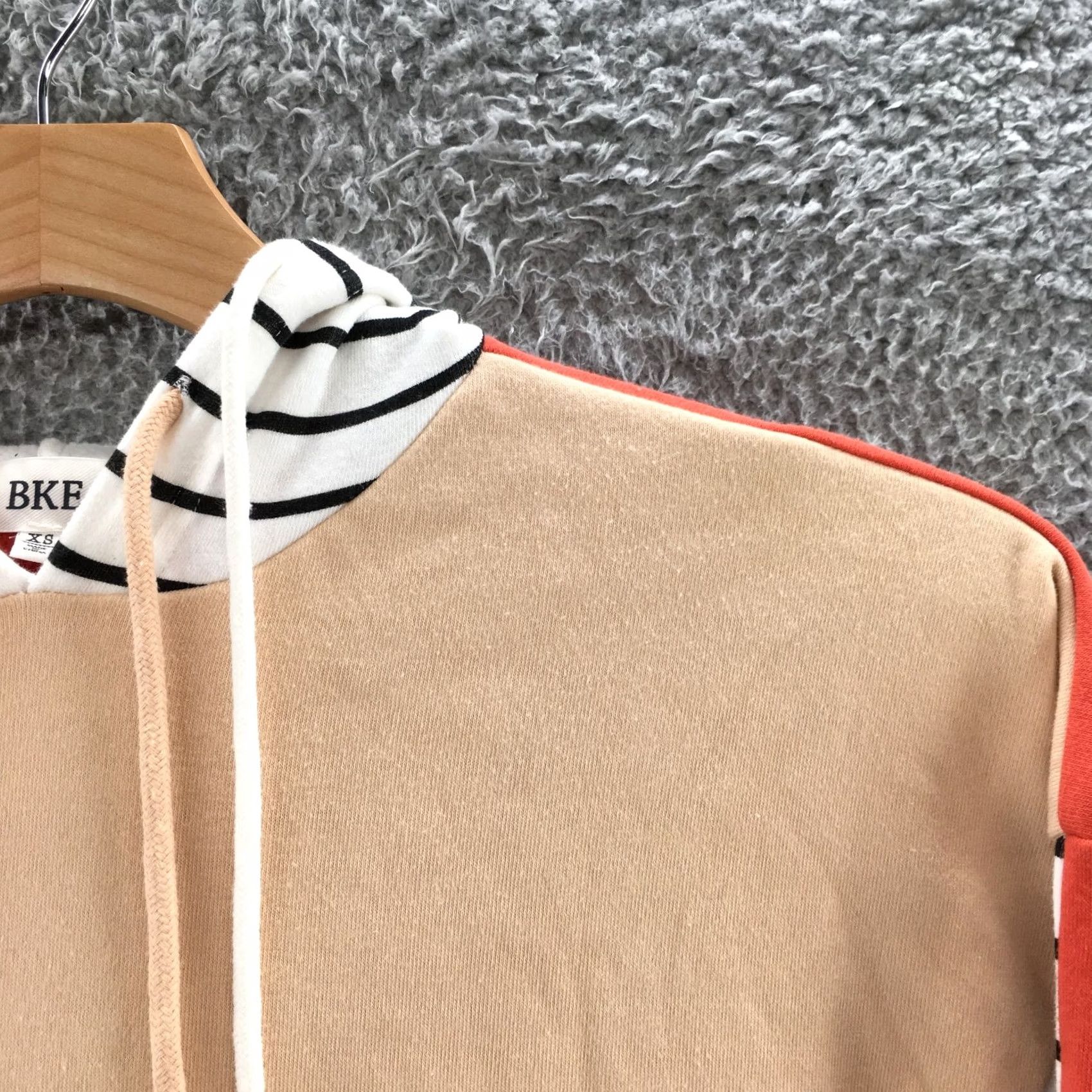 BKE BKE Hoodie Womens XS Red Orange Cotton Hooded Long Sleeve Pullover Shirt Mens Womens Girl Boy Size XS / US 0-2 / IT 36-38 - 3 Thumbnail