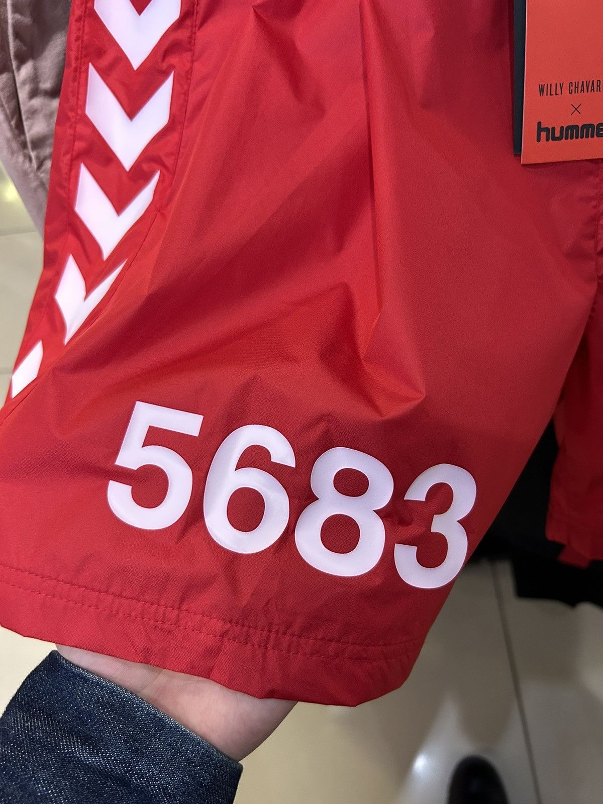Hummel × Willy Chavarria Hummel x Willy Chavarria Oversize shorts Red 2019 blokecore Size US 28 / EU 44 - 3 Thumbnail