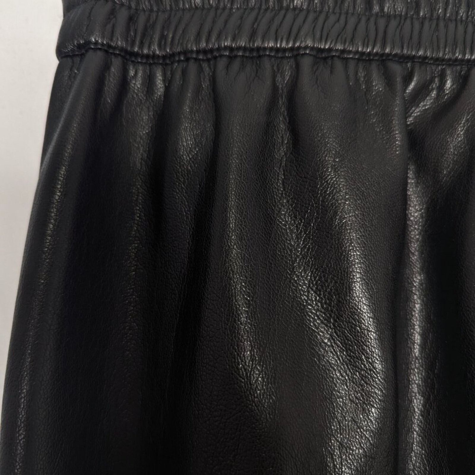 Good American Good American Black Wide Leg Faux Leather Pants Pockets M Size 30" / US 8 / IT 44 - 7 Thumbnail