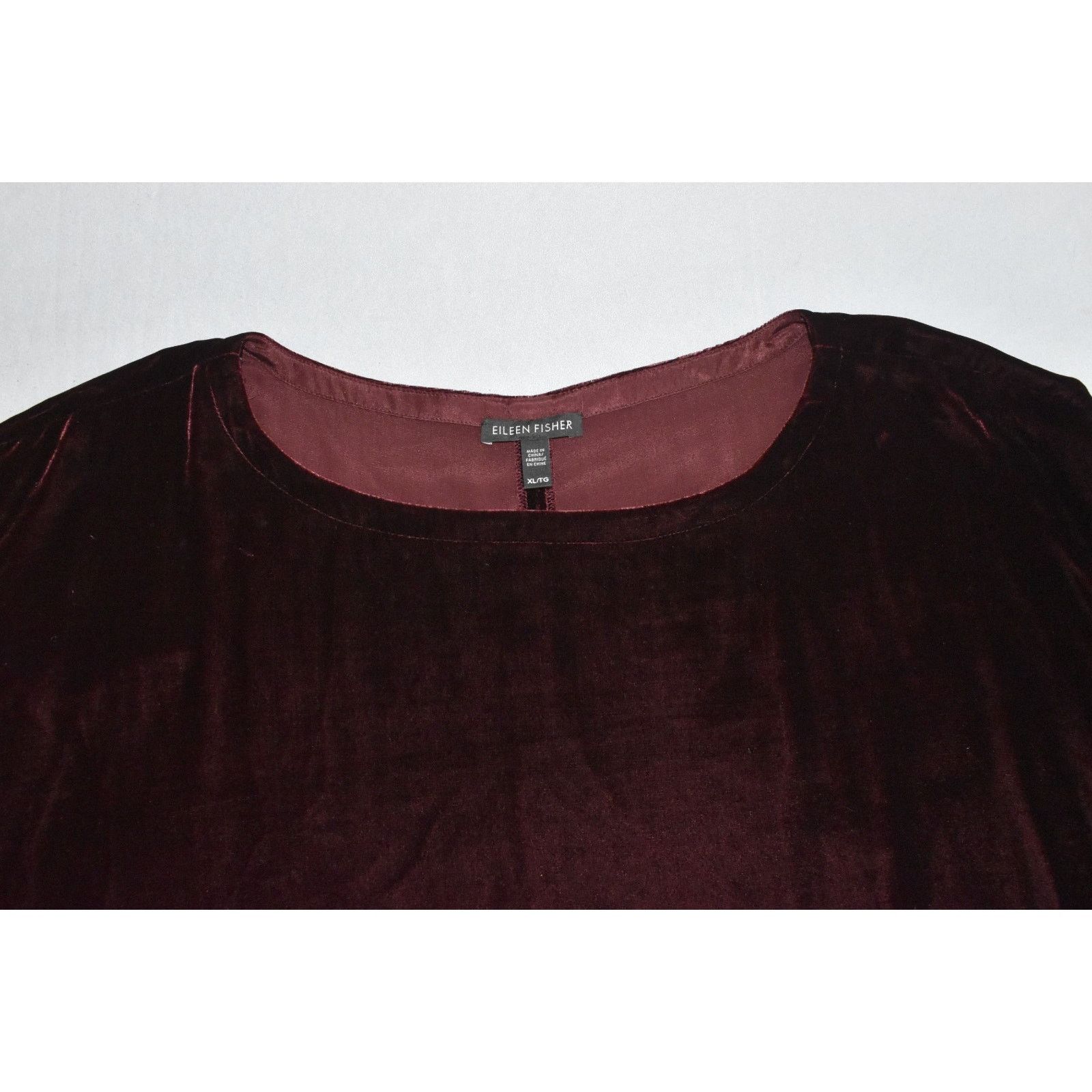 Eileen Fisher EILEEN FISHER Velvet Bateau Neck Hi Low Hem Tunic Size XL Size XL / US 12-14 / IT 48-50 - 5 Thumbnail