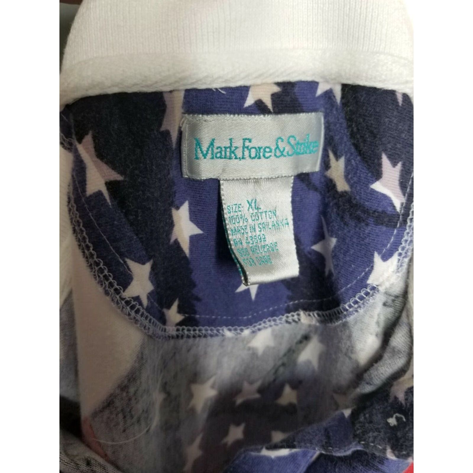 Vintage VINTAGE Mark Fore Strike American Flag Patriotic Womens XL White Short Sleeve Polo Shirt Size XL / US 12-14 / IT 48-50 - 3 Thumbnail