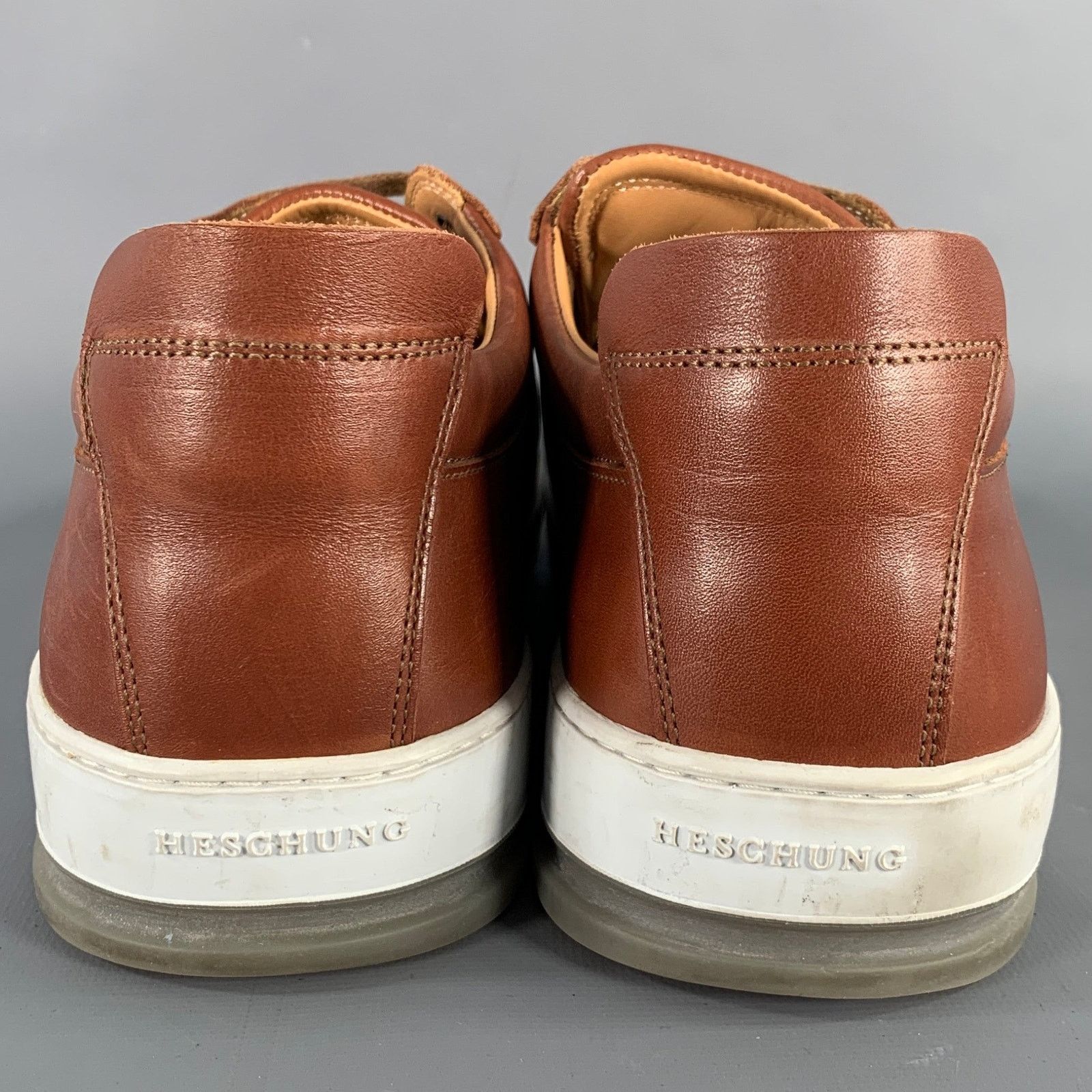 Heschung HESCHUNG Size 9 Brown Leather Low Top Sneakers Size US 9 / EU 42 - 3 Thumbnail