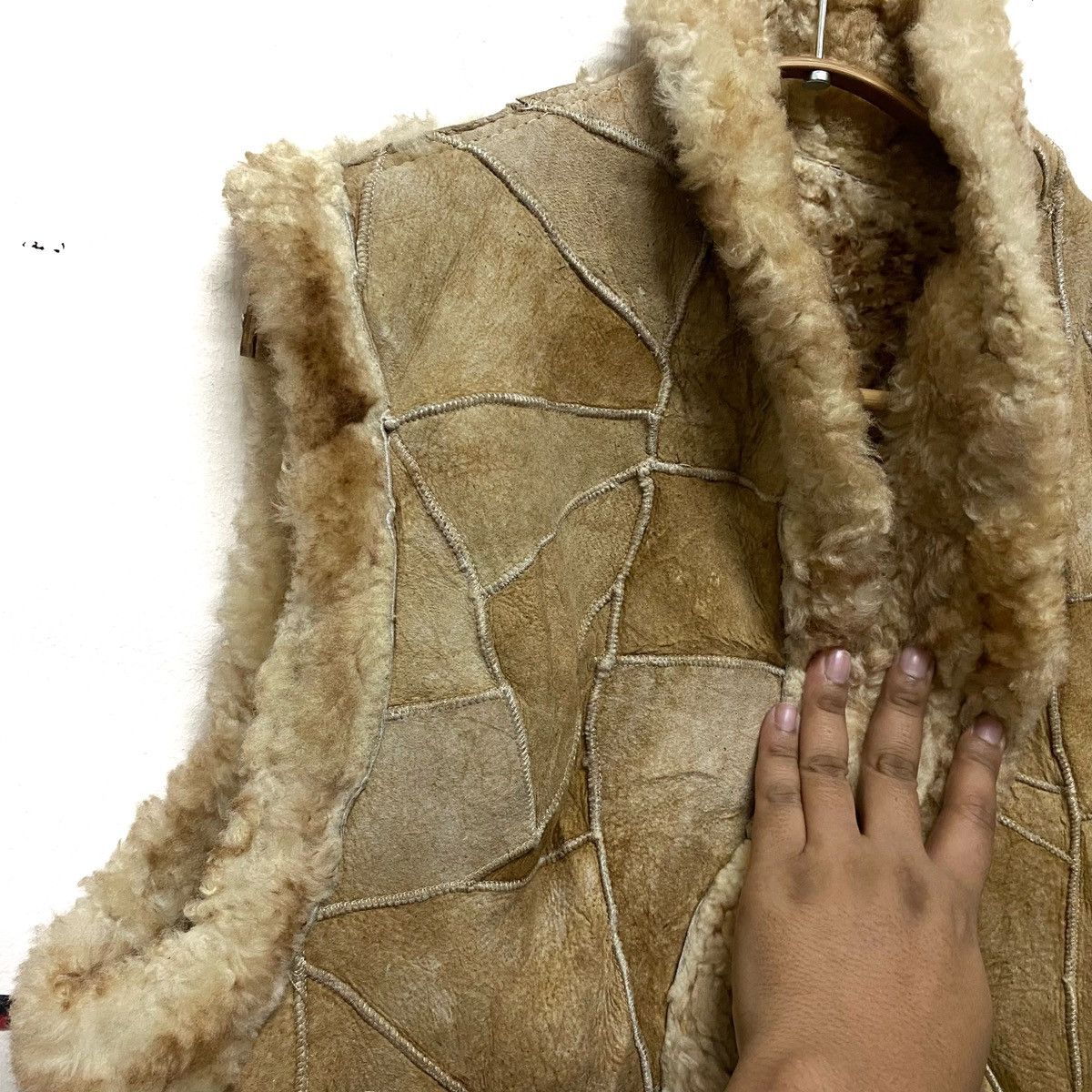 Vintage Vintage Leather Patchwork Faux Fur Jacket Size US L / EU 52-54 / 3 - 4 Thumbnail