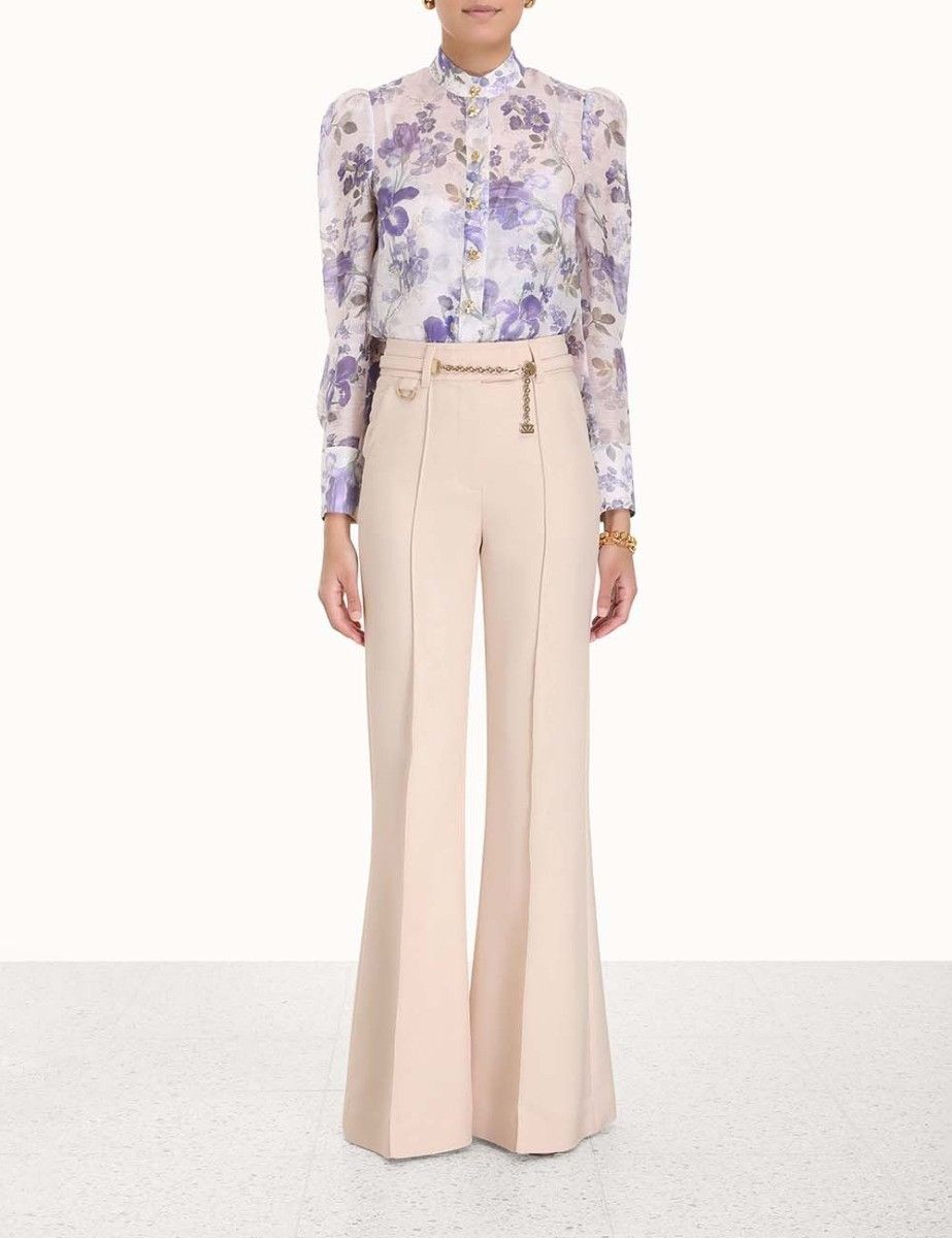 Zimmermann oc11z0425 Lyrical Wide Leg Pant in Light Pink Size 26" / US 2 / IT 38 - 2 Thumbnail