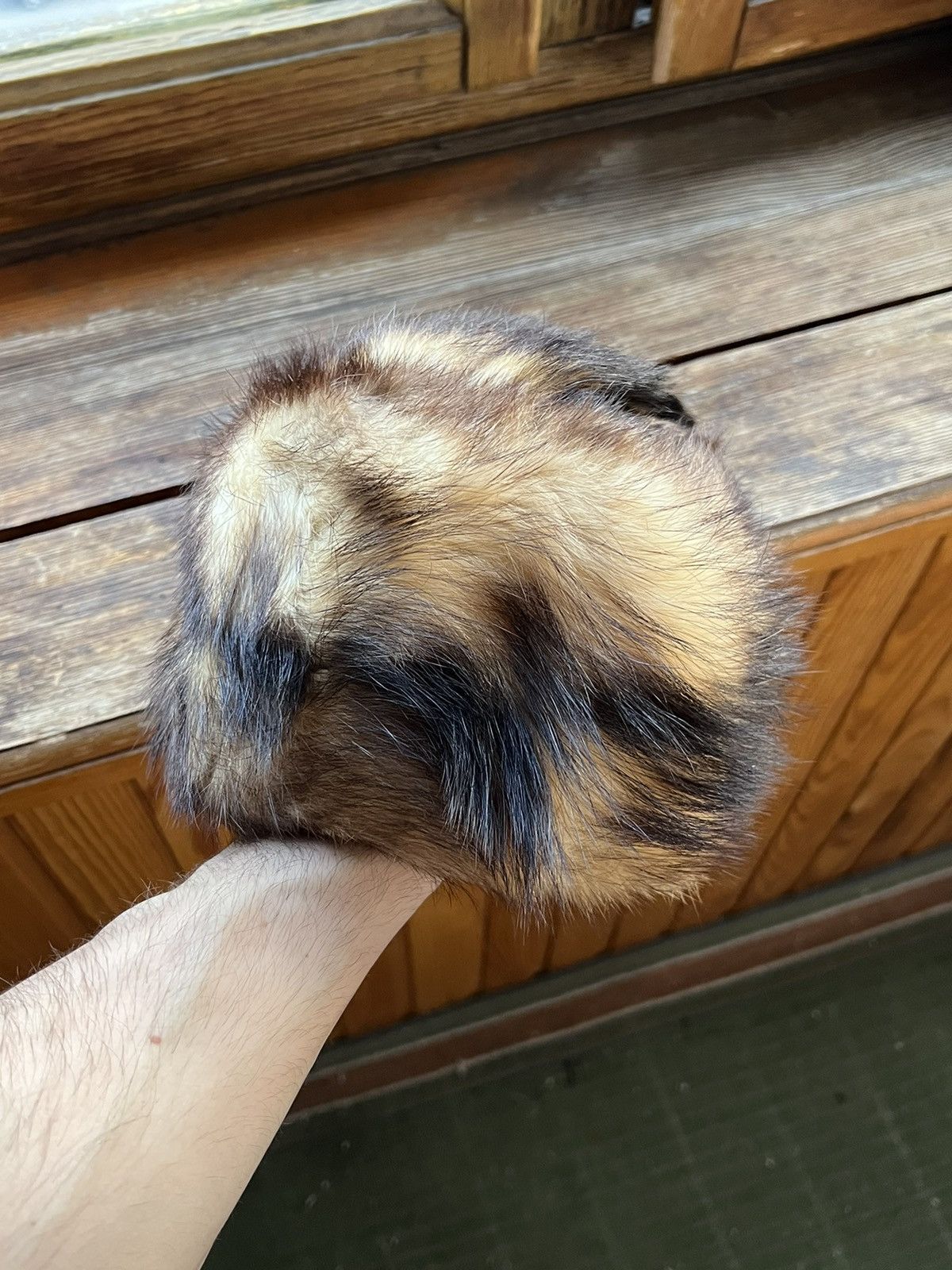 Vintage Leather Ushanka Trapper Hat Furry Mohair Fuzzy Fur Hat Y2K Size ONE SIZE - 3 Thumbnail