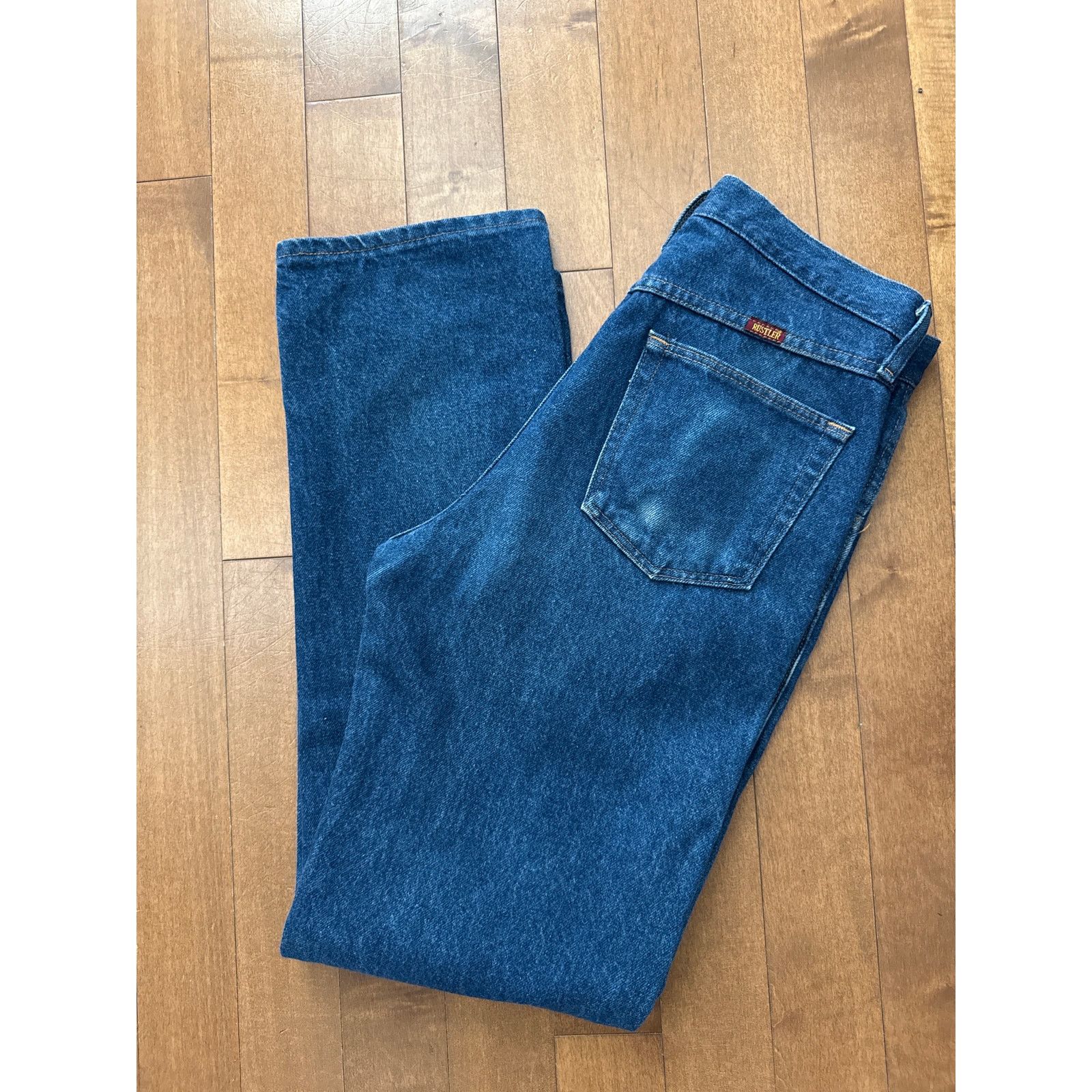 Vintage Y2K Rustler dark blue bootcut high waisted jeans 33X32 Size US 33 - 15 Thumbnail