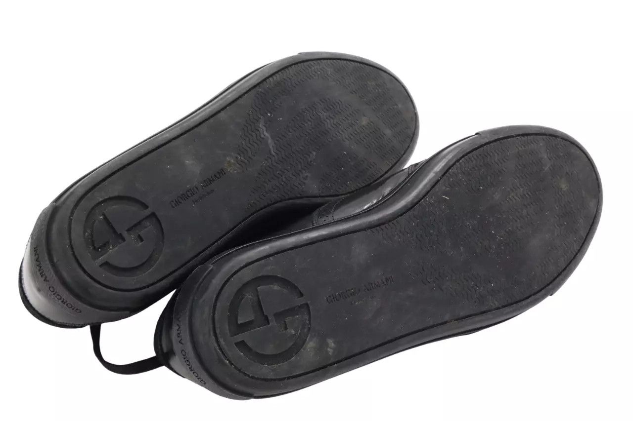 Giorgio Armani GIORGIO ARMANI Shoes Men's EU 43 Black Leather Almond Toe Size US 10 / EU 43 - 10 Thumbnail