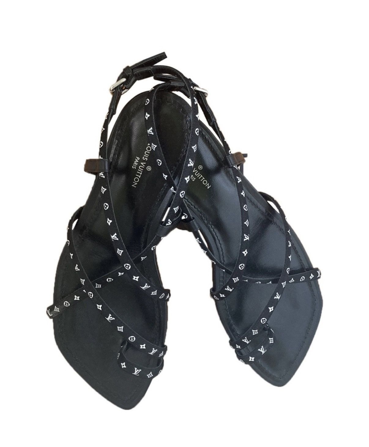 Size 41 IT Louis Vuitton monogram slingback sandals