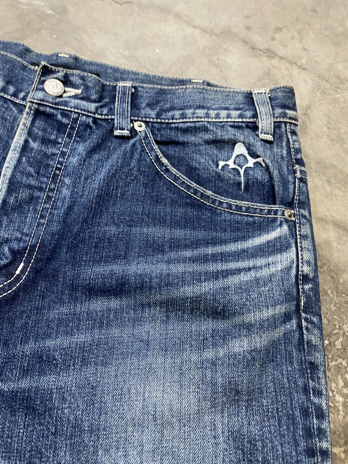 Japanese Brand Flare Jeans Japan Spirit Denim 10SDP41 Size US 34 / EU 50 - 7 Thumbnail