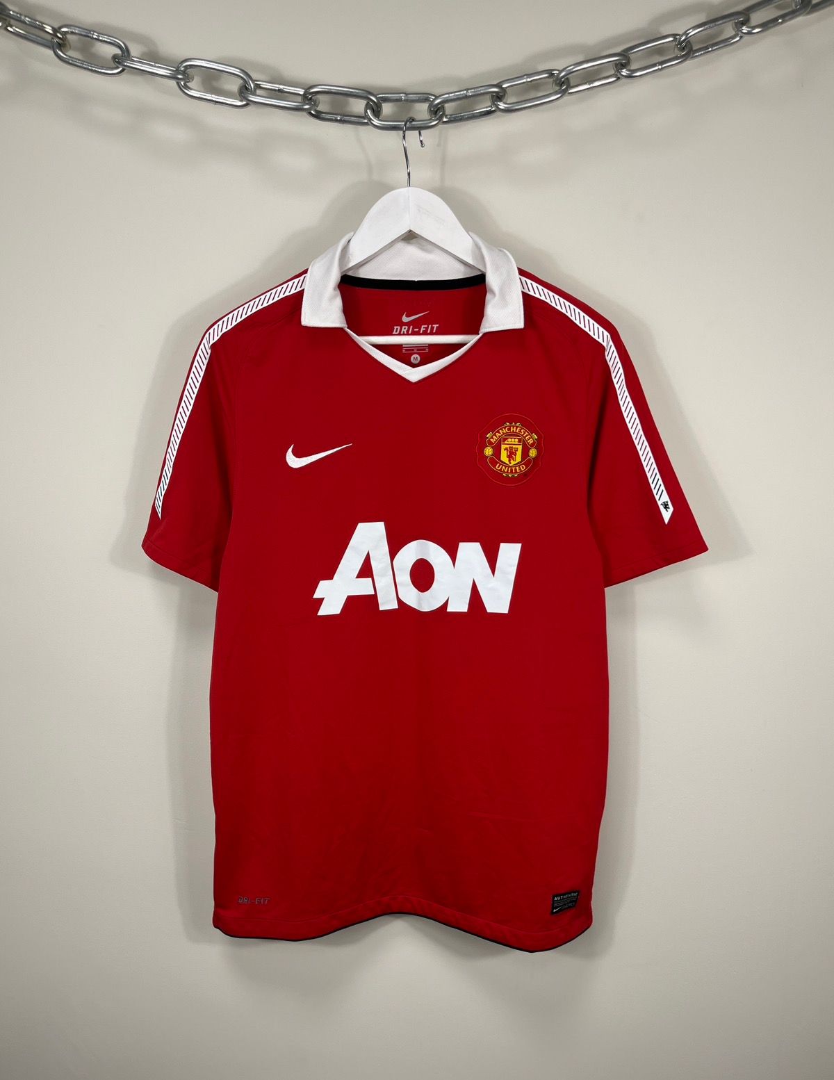 Pre-owned Nike X Soccer Jersey Vintage Nike Manchester United 2010-11 Soccer Jersey In Red