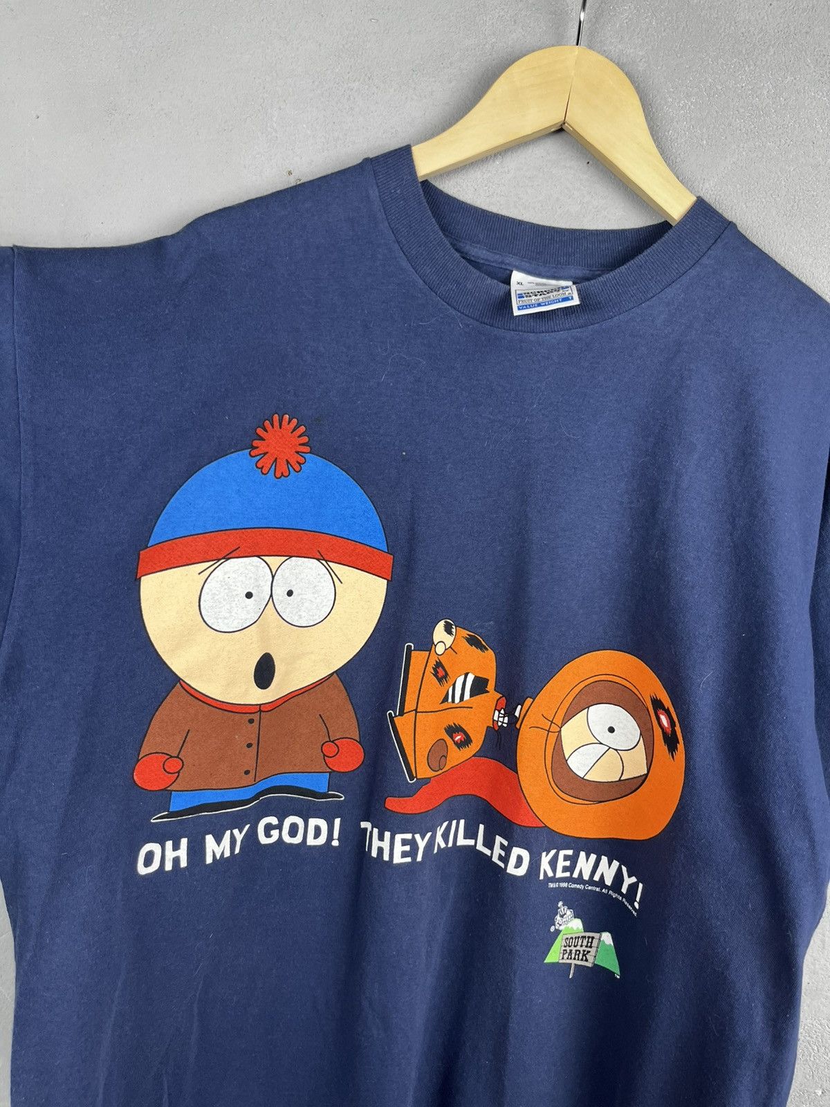 Vintage Vintage 1990s South Park T Shirt Oh My God They Killed Kenny Size US XL / EU 56 / 4 - 7 Thumbnail