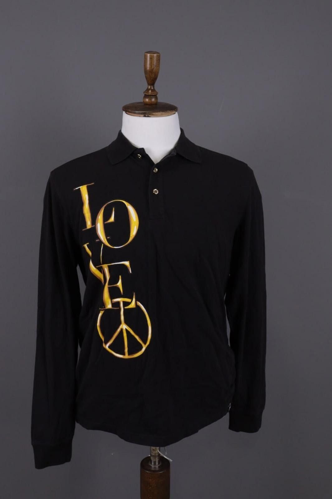 Moschino Logo Love Moschino Polo Shirt Love Moschino Black Cotton