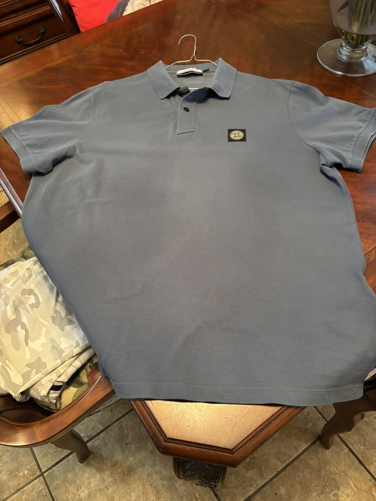 Stone Island Stone Island Avio blue compass patch polo 3XL Size US XXL / EU 58 / 5 - 2 Thumbnail