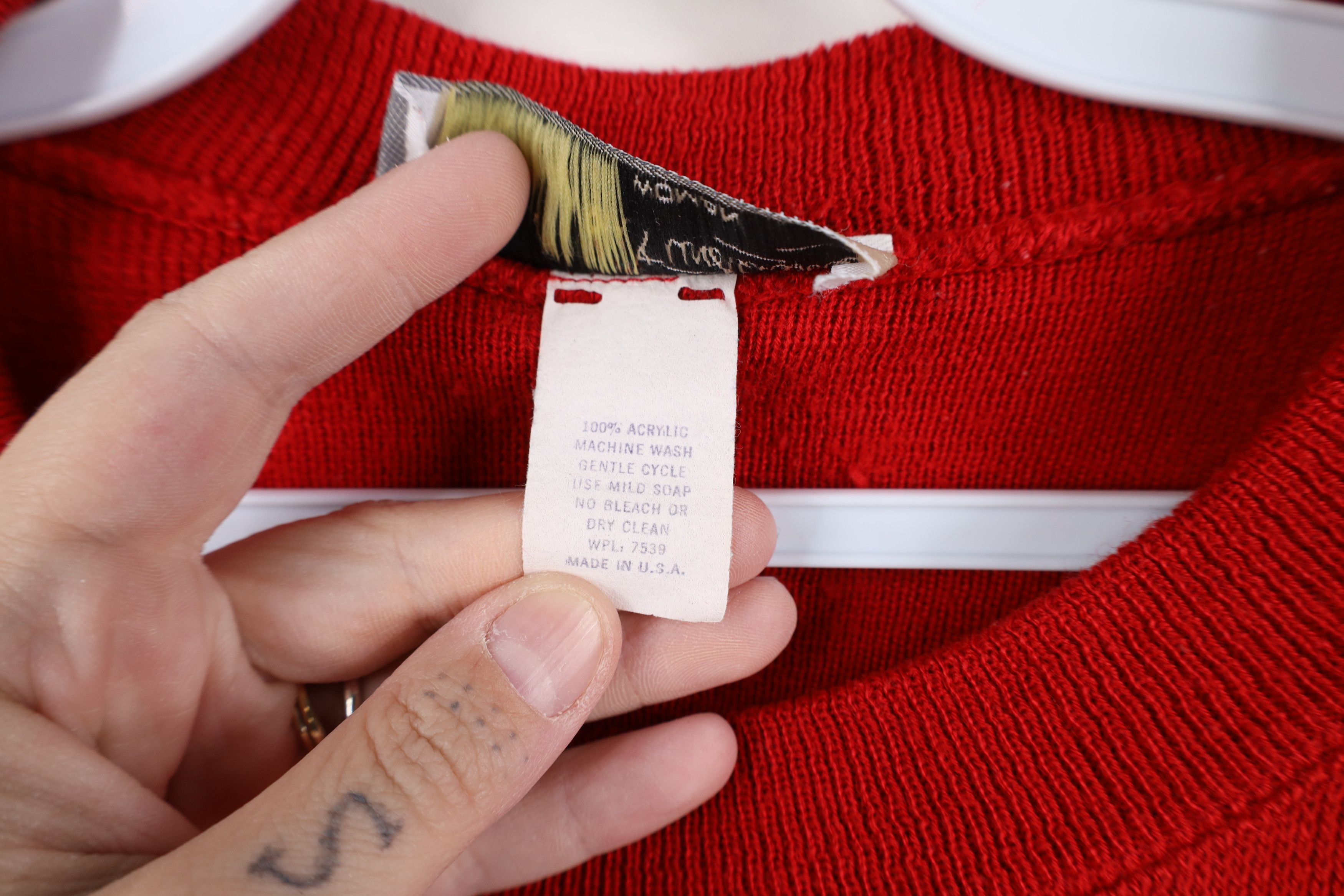 Diane von Furstenberg Vintage 90s Diane Von Furstenberg 3/4 Sleeve Sweater Red USA Size XL / US 12-14 / IT 48-50 - 5 Thumbnail
