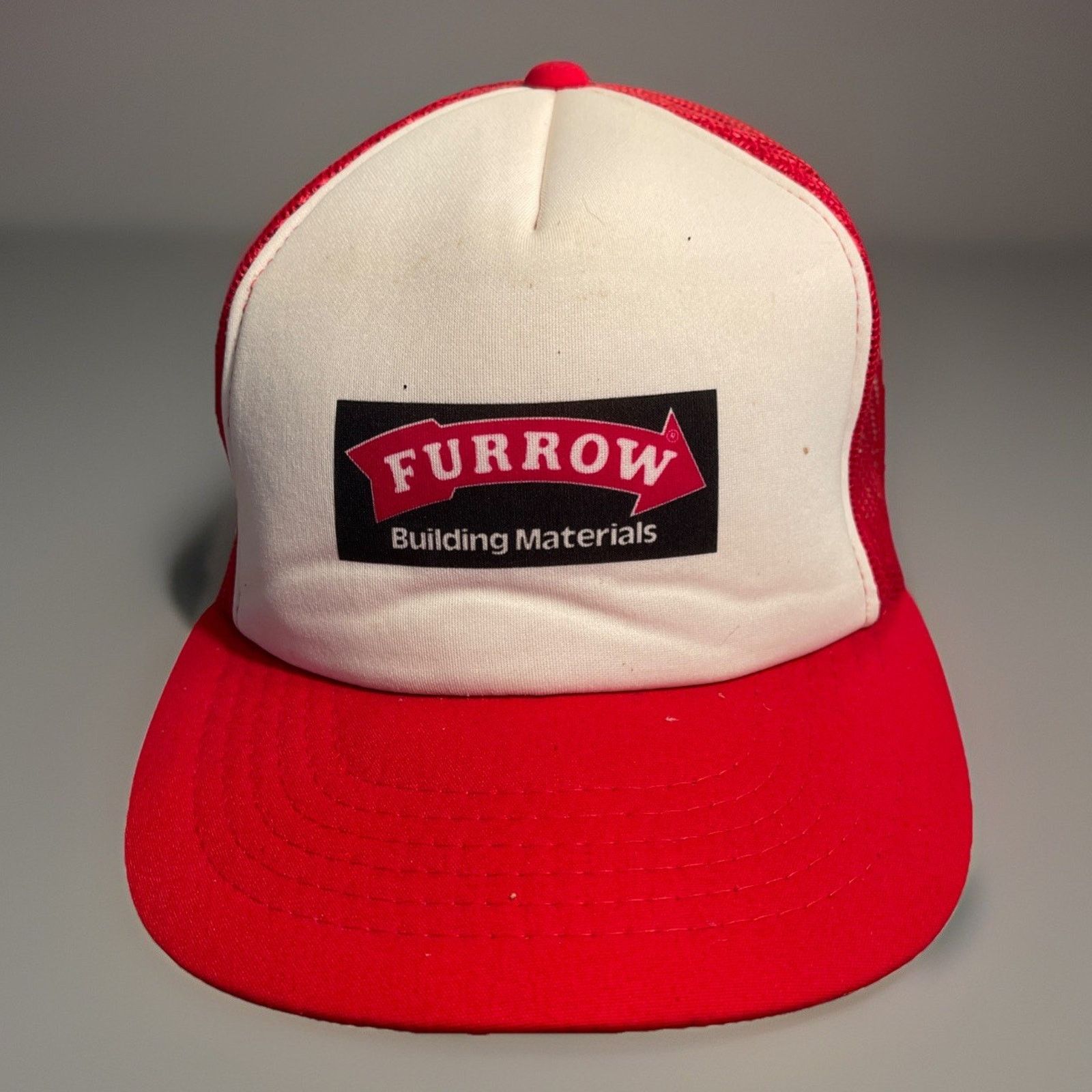 Vintage Furrow Building Materials Vintage 1980s Adjustable Cap Hat Size ONE SIZE - 1 Thumbnail