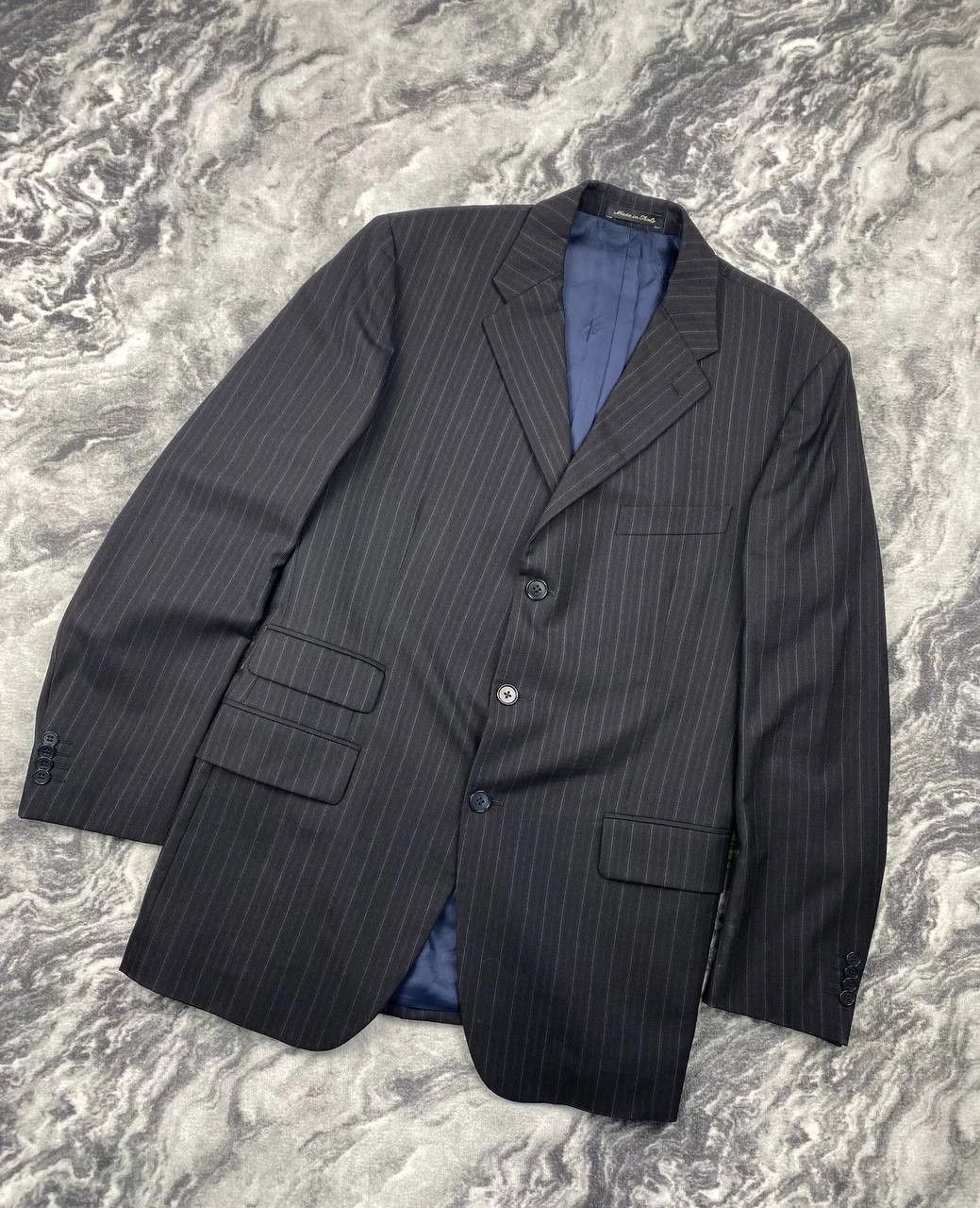 Burberry Burberry Suit 2 Piece Wool Striped Blazer And Pants Size 52R - 2 Thumbnail